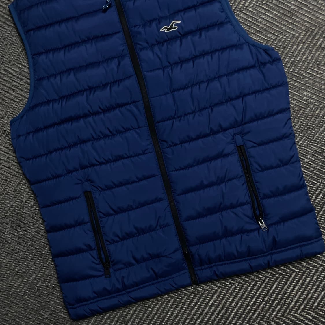 홀리스터 자수로고 경량 퀼팅 베스트 네이비o 5407 상품이미지2