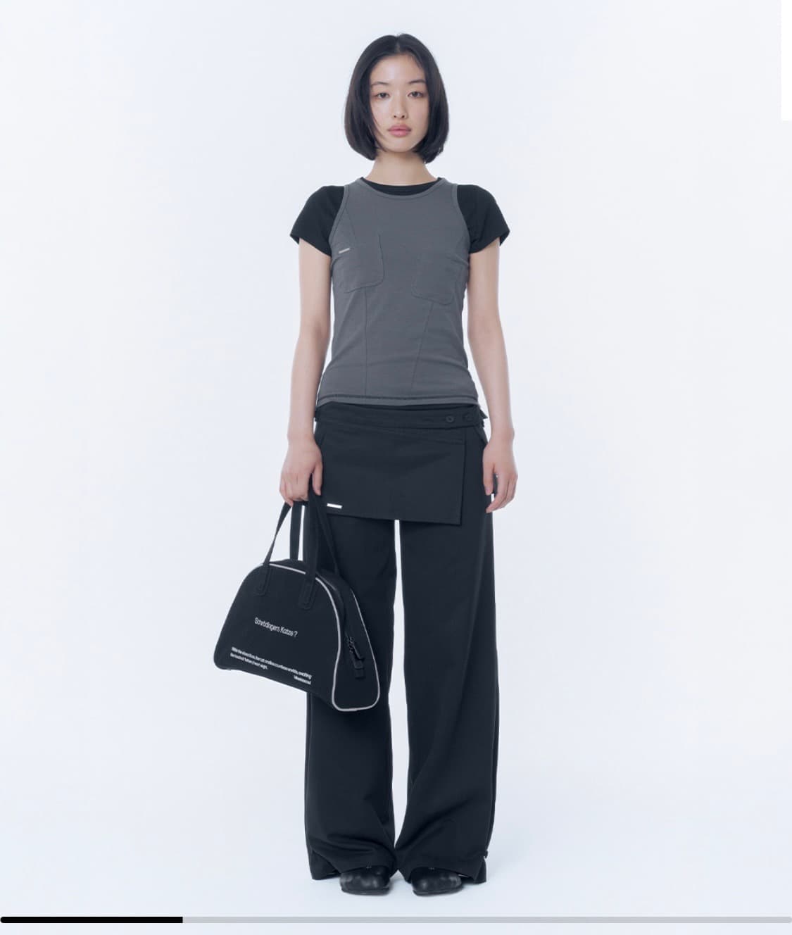 미세키서울 26ss Button tab mini skirt pants 상품이미지3