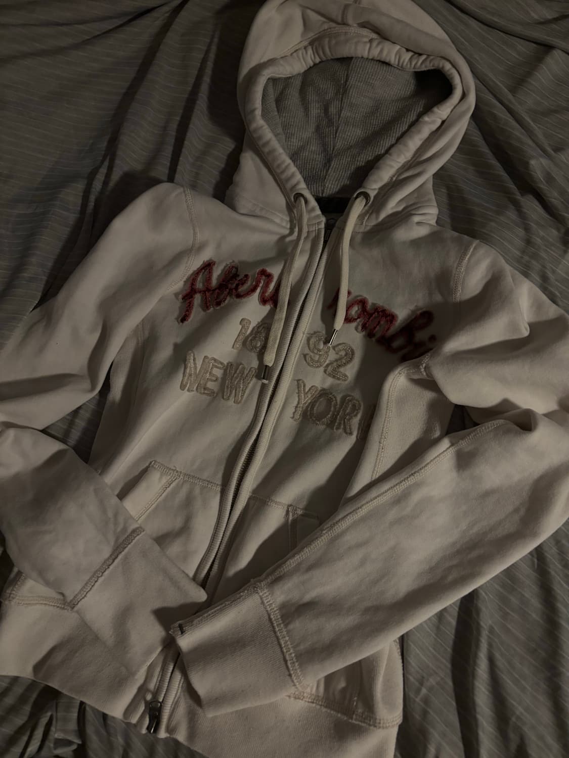 아베크롬비 후드집업 크림 s 상품이미지1