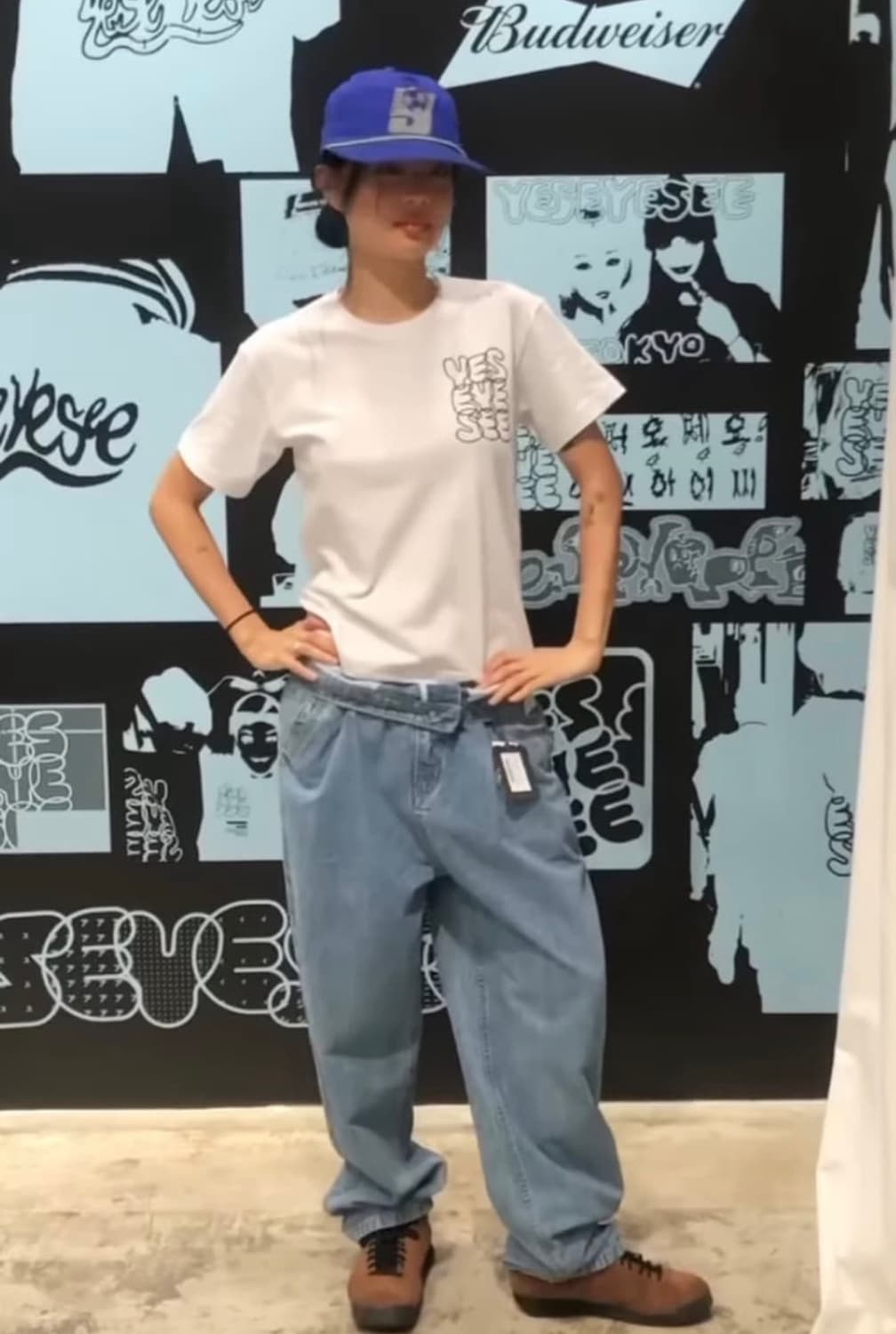 예스아이씨 서지수 착용 연청데님 팬츠 상품이미지1