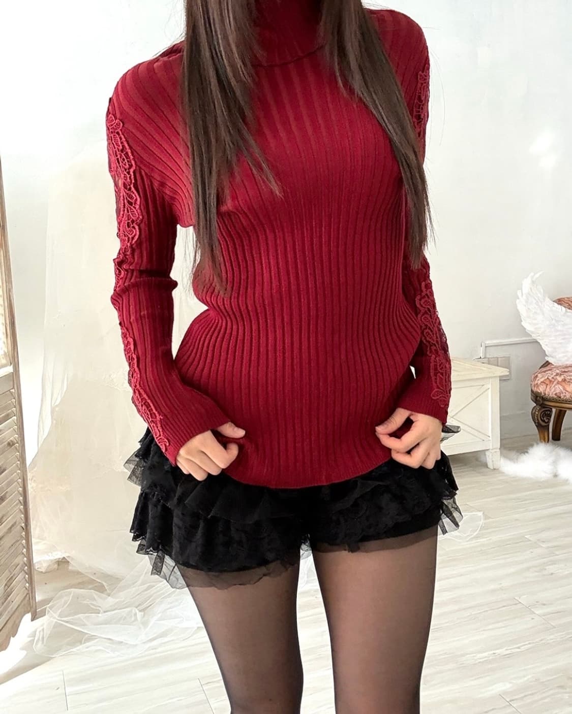 black lace short pants  상품이미지5