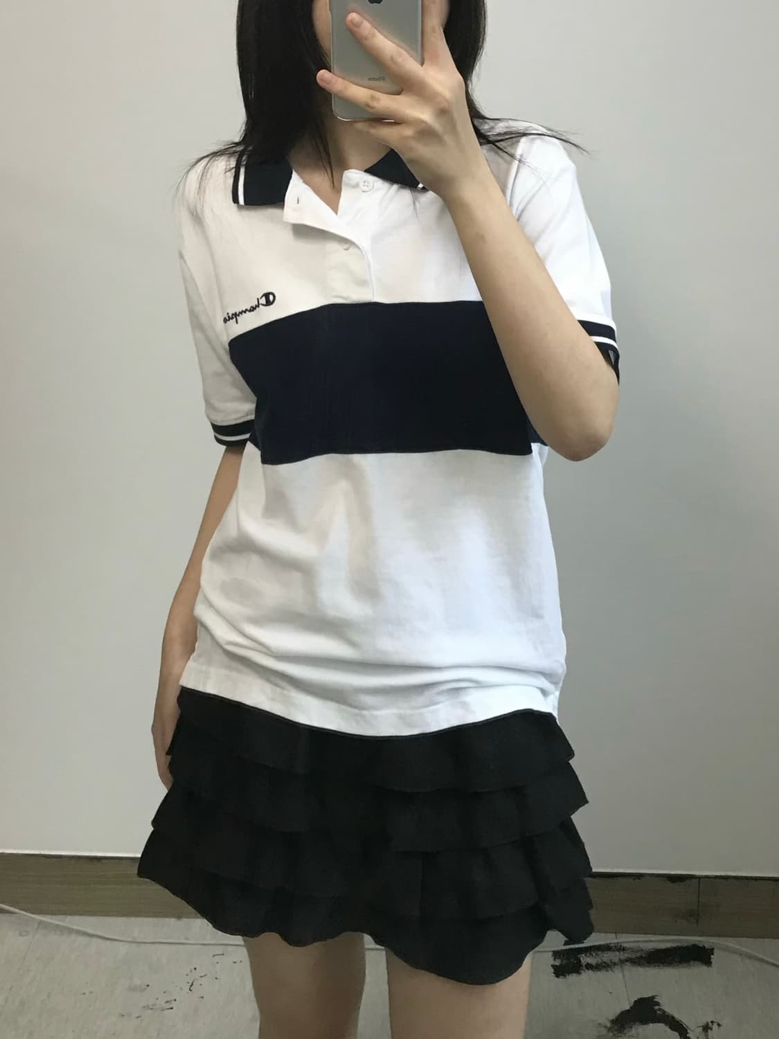 챔피온 배색 PK 반팔 티셔츠 상품이미지1