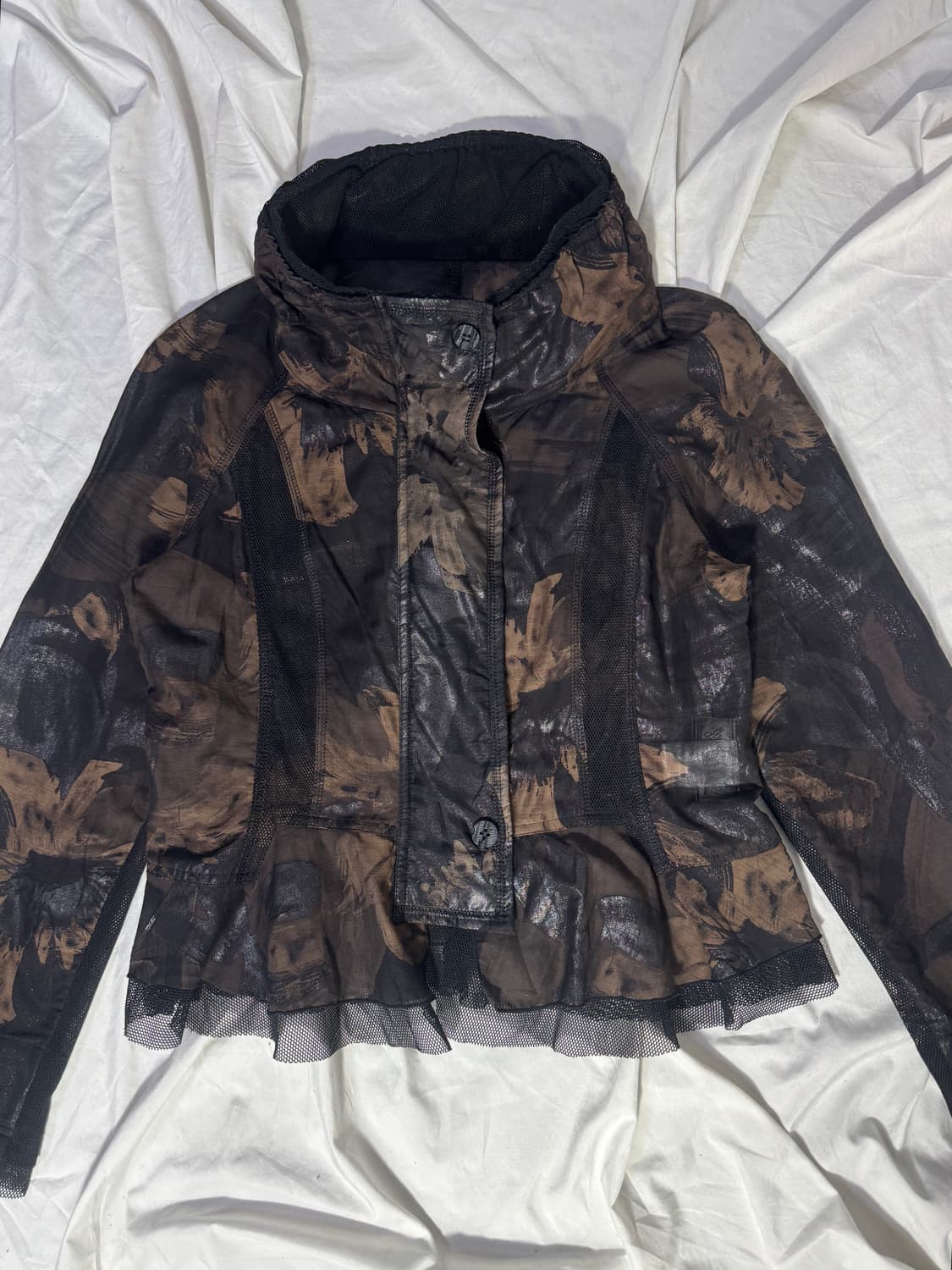 Eiko kondo 플라워 시어 메쉬 자켓 y2k lgb goa 보노 상품이미지6