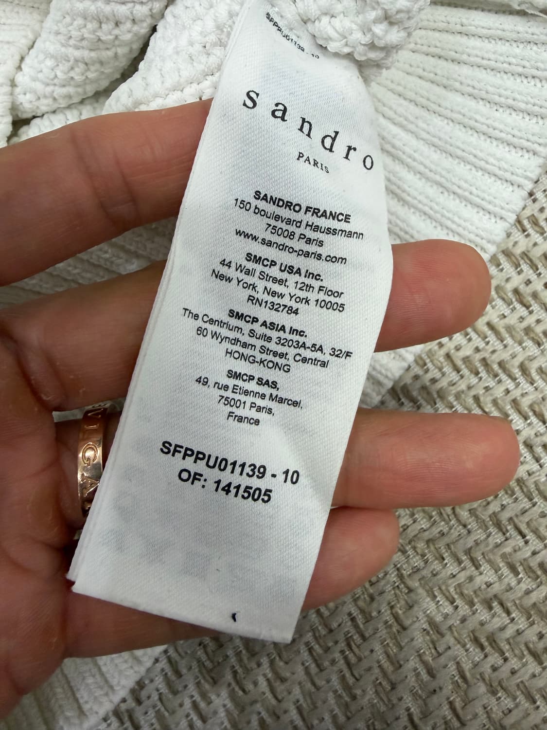 정품) 산드로 화이트 크로셰 니트 스웨터 1 상품이미지8