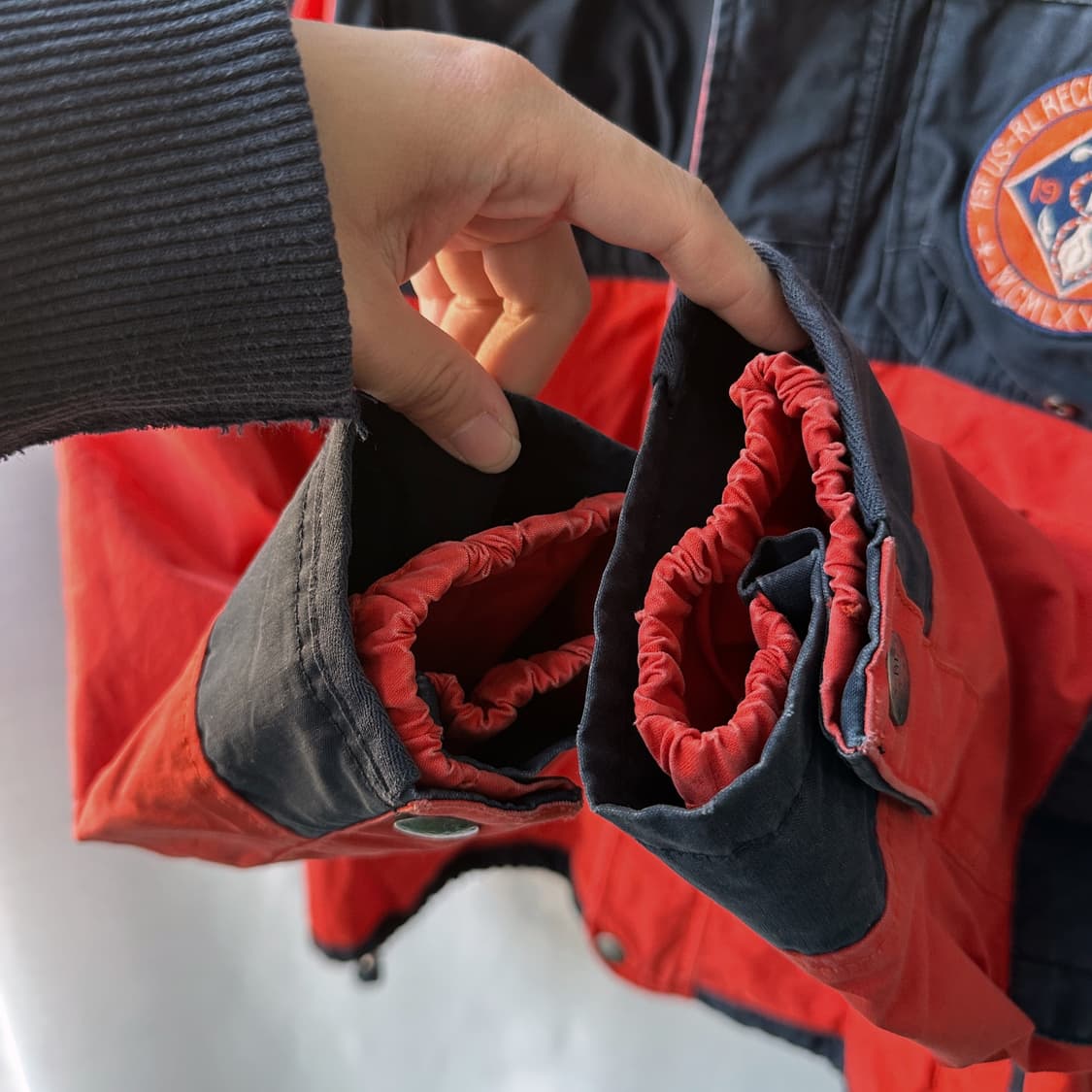 90s 폴로 랄프로렌 빈티지 레스큐 자켓 네이비 오렌지 XL 상품이미지8