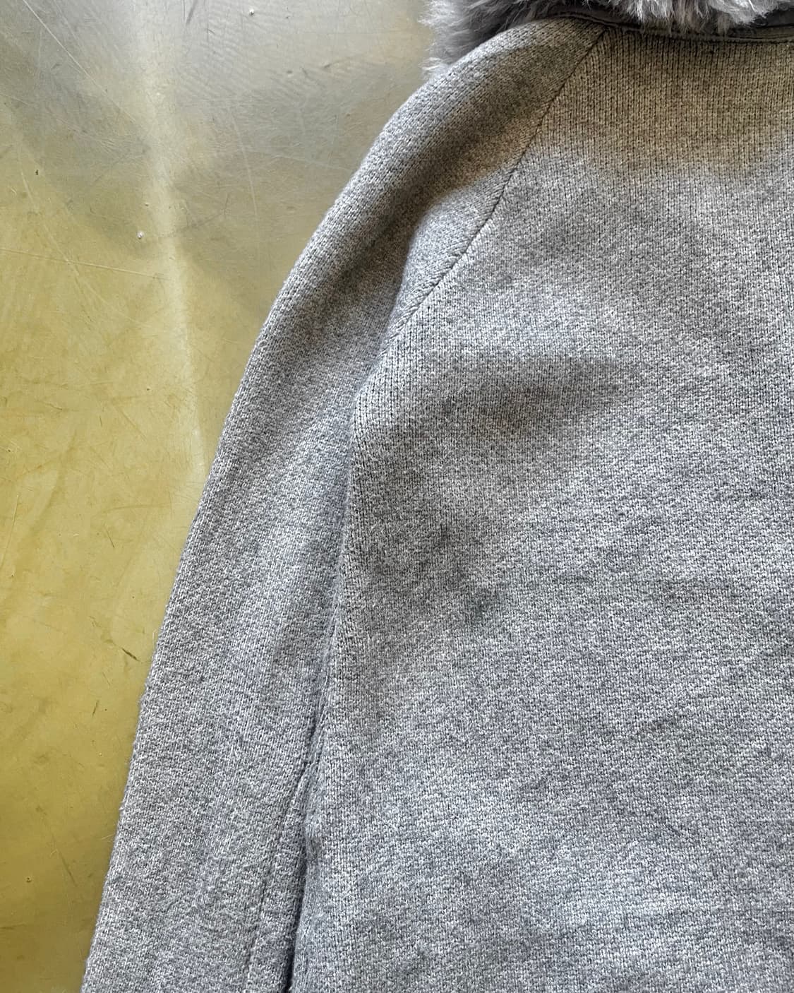 Md'm Silver Fur Trimming Knit Jacket 상품이미지9