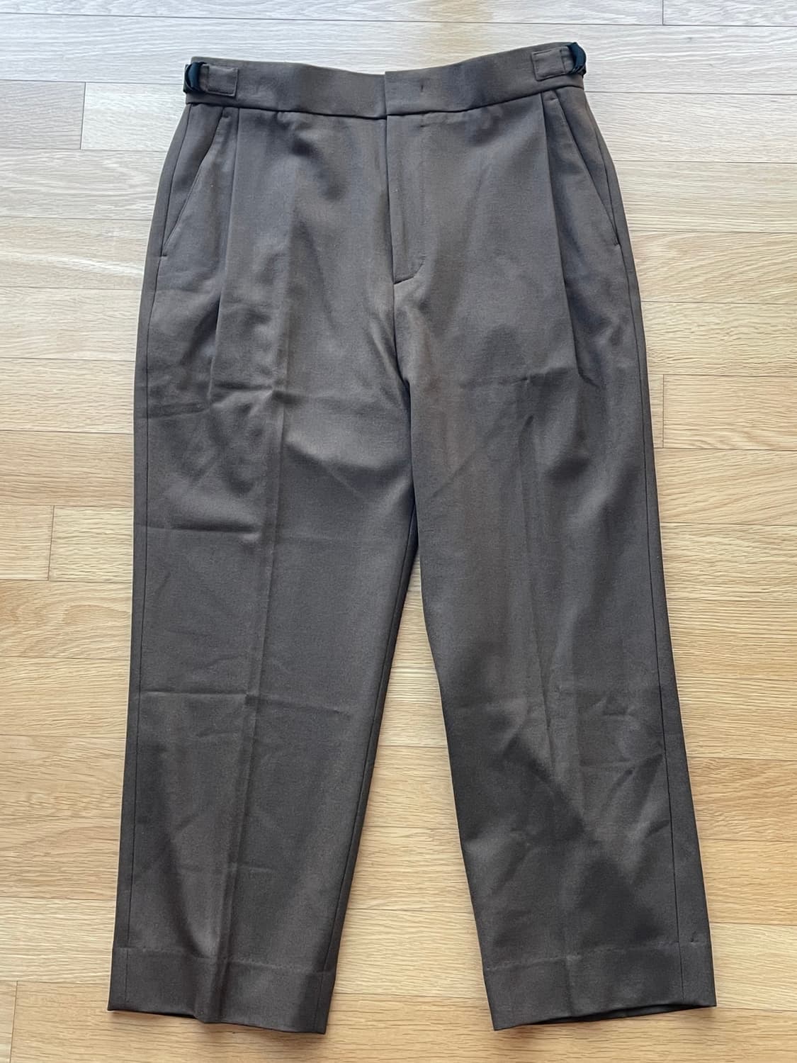 솔리드옴므 브라운 울 슬랙스 상품이미지1