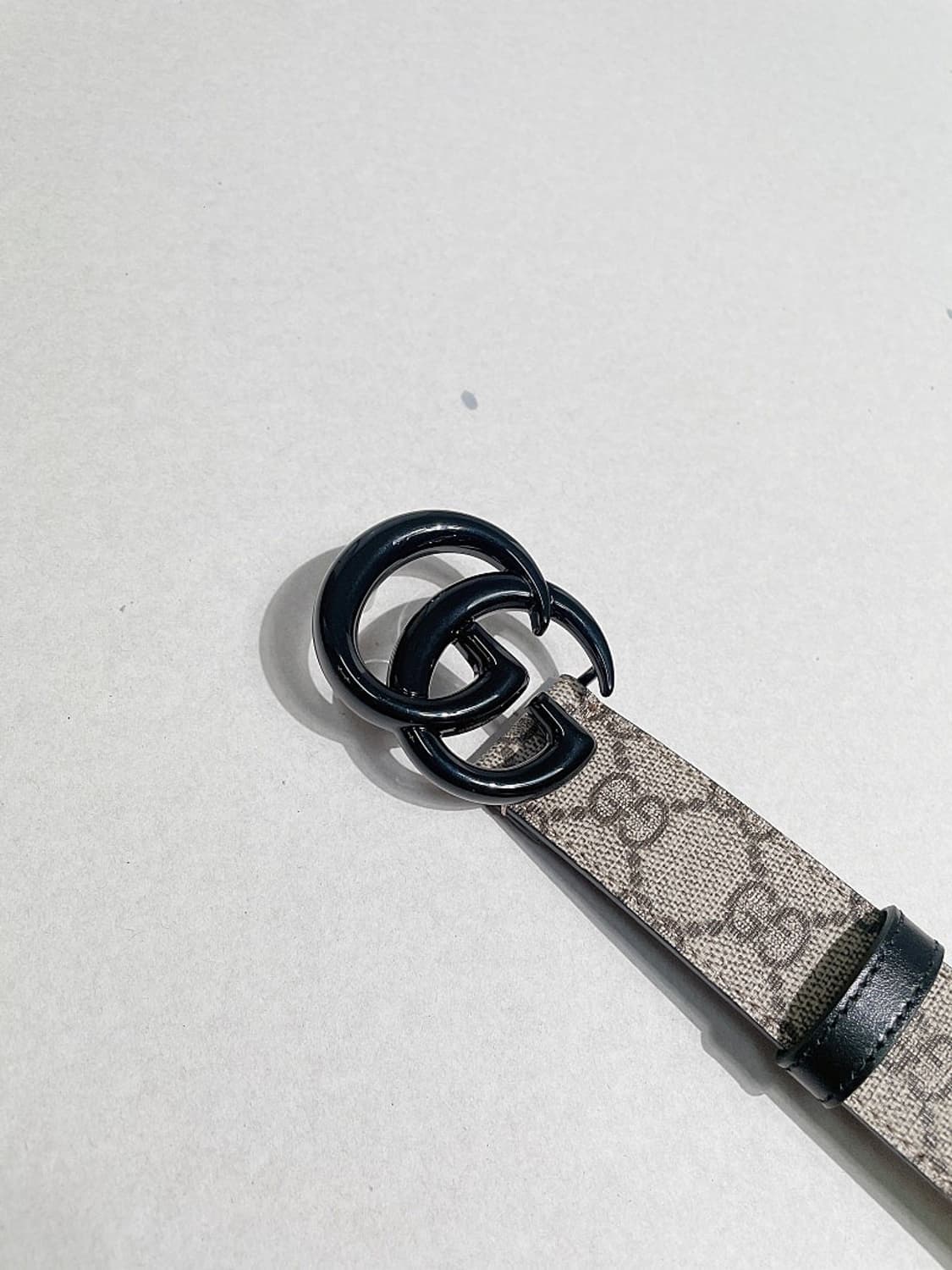 (정품/새상품) 구찌 여성 블랙 GG 마몬트 벨트 상품이미지3