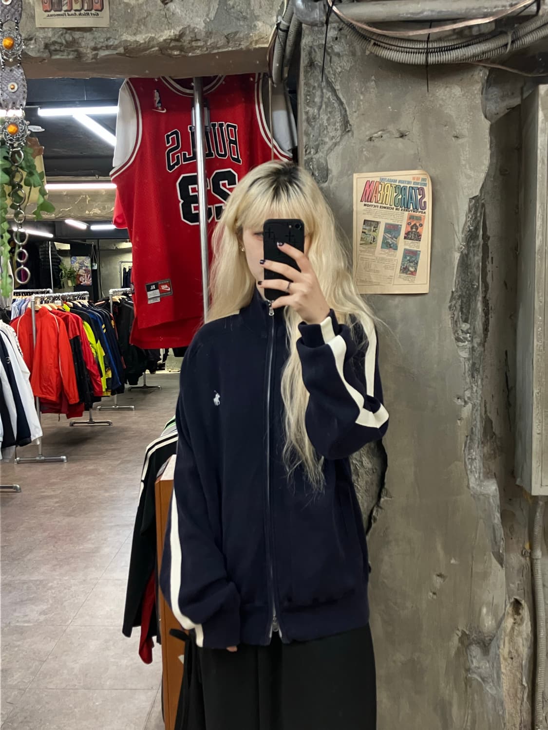 폴로 랄프로렌 니트 져지 네이비 L 상품이미지2