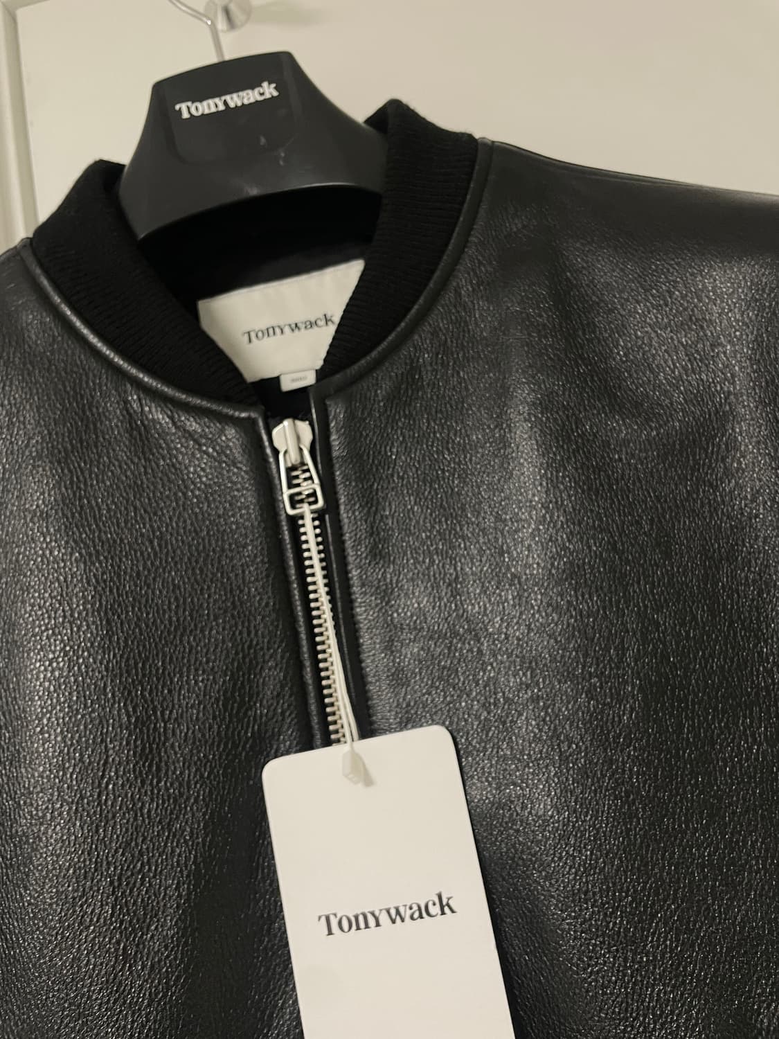 토니웩 그레인 레더 블루종 봄버 자켓 상품이미지4