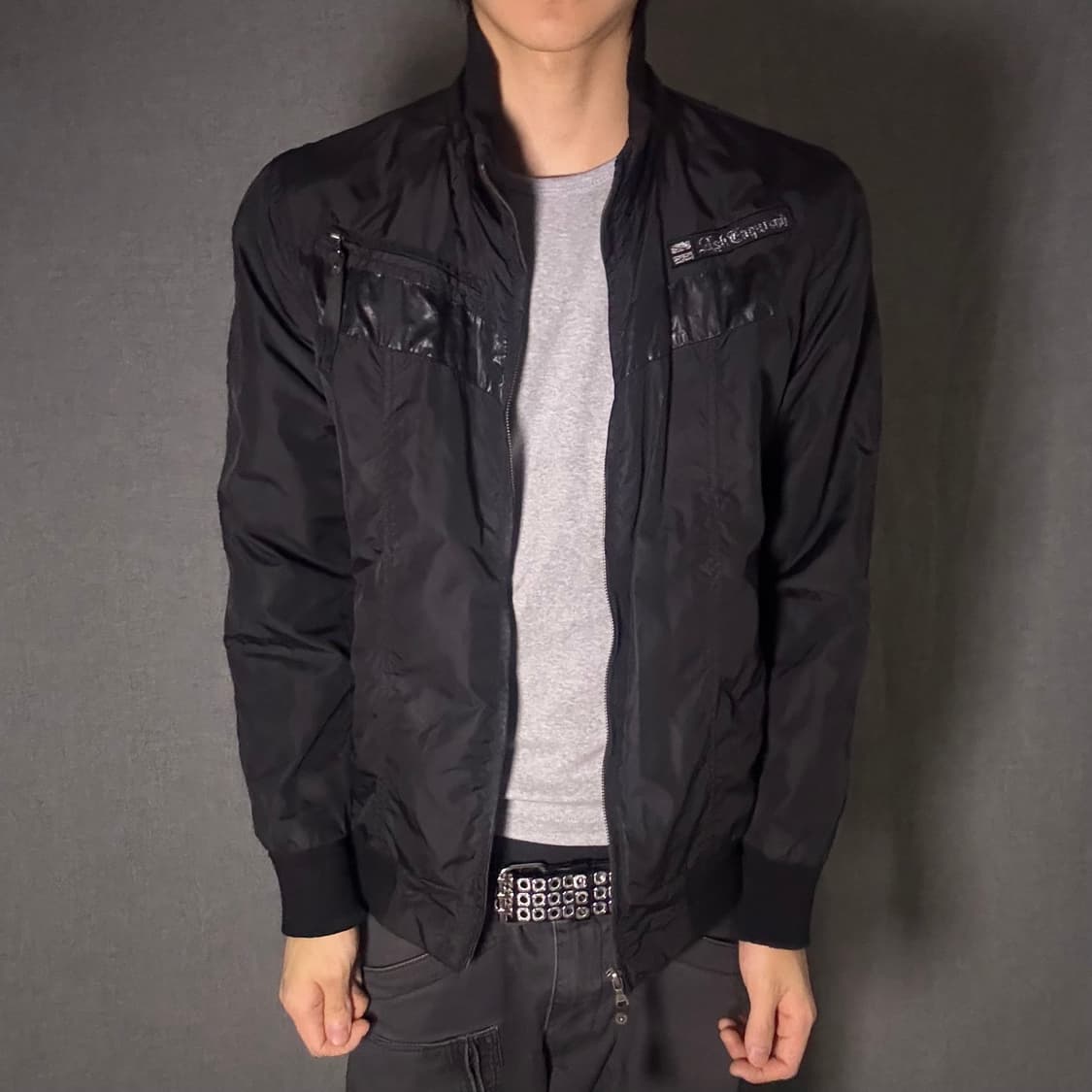 나일론 바람막이 자켓 블랙 상품이미지2