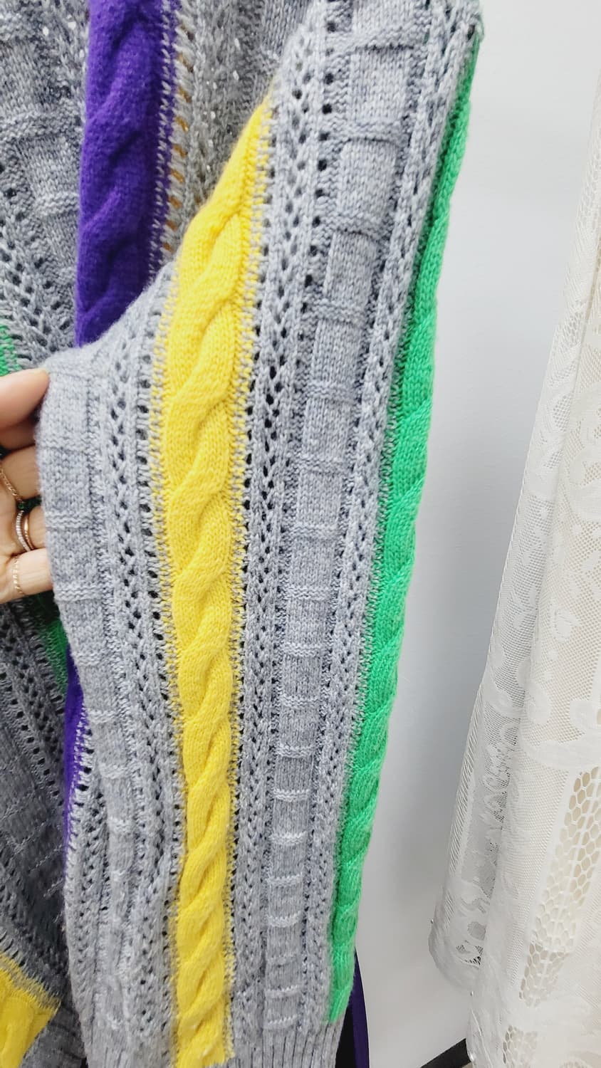 베네통 라운드 니트. jeikei퍼플 랩 스커트 상품이미지4