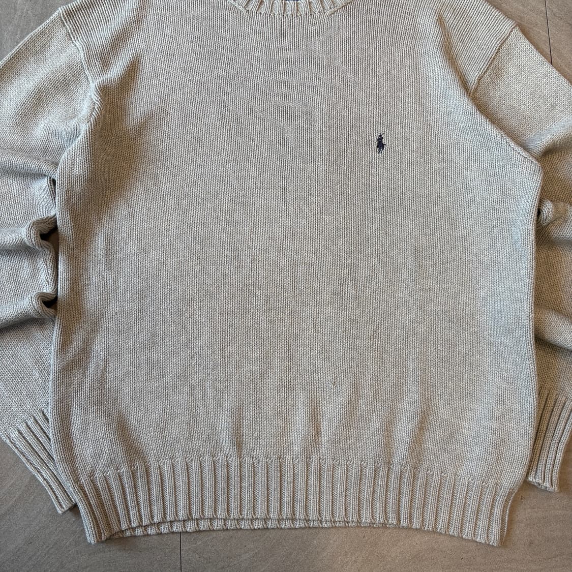 폴로 정품 그레이 해비 코튼 니트  상품이미지4