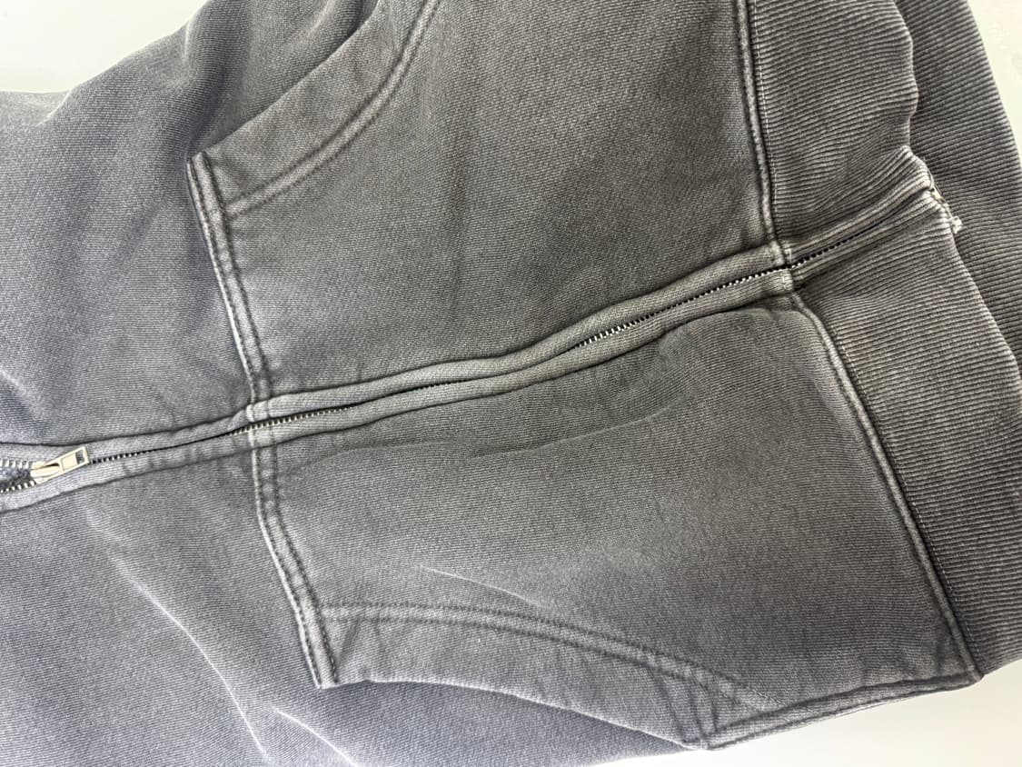 가먼트 워싱 크롭 후드 집업 상품이미지4