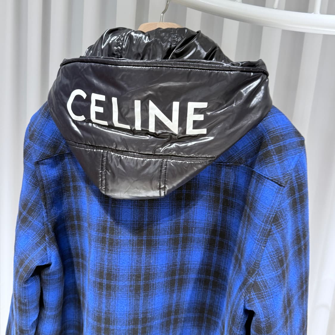 52 / 셀린느 백로고 플란넬 셔츠 패딩 자켓 상품이미지6