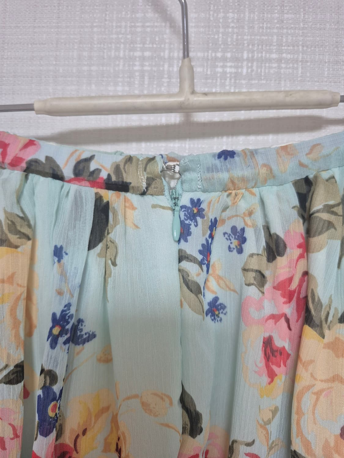 리즈리사 수선품 큰꽃프린트 블루 스커트 상품이미지6