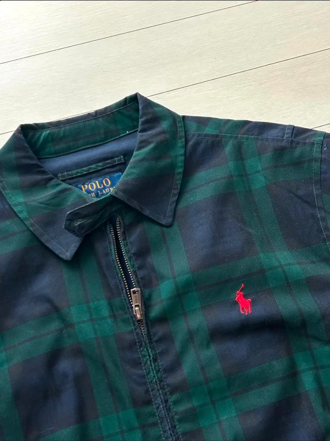 폴로 랄프로렌 바이스윙 블랙와치 타탄체크 간절기 블루종 점퍼 자켓 상품이미지6