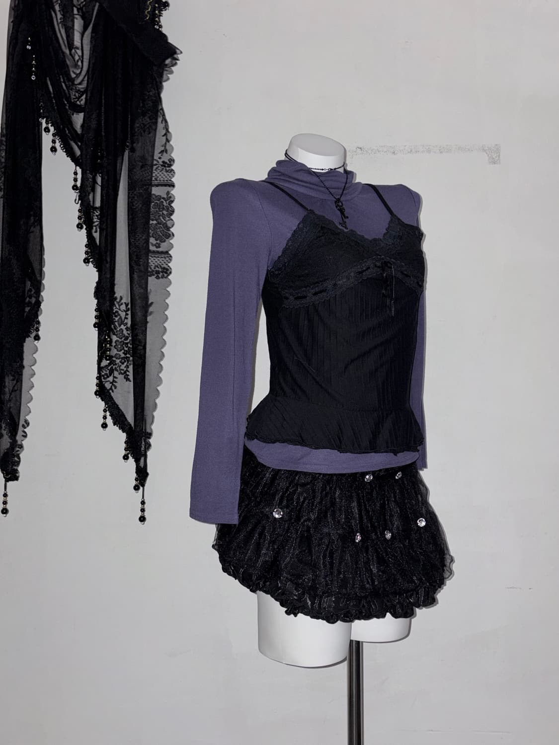 로맨틱 고스 2피스 세트 💜 소프한 다크 무드 입문으로 강추  !!! 상품이미지5