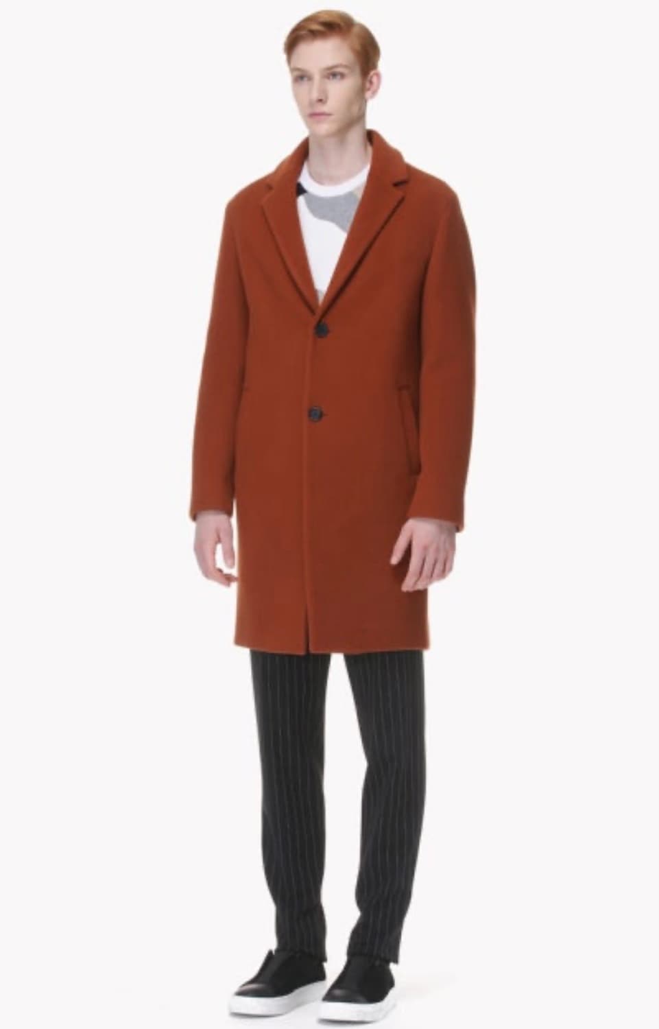 시스템옴므 울 캐시미어 러스트 코트 상품이미지7