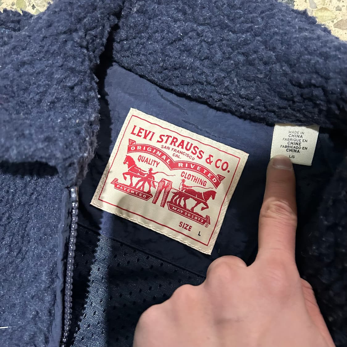 리바이스(Levis) 네이비 플리스 자켓 상품이미지4