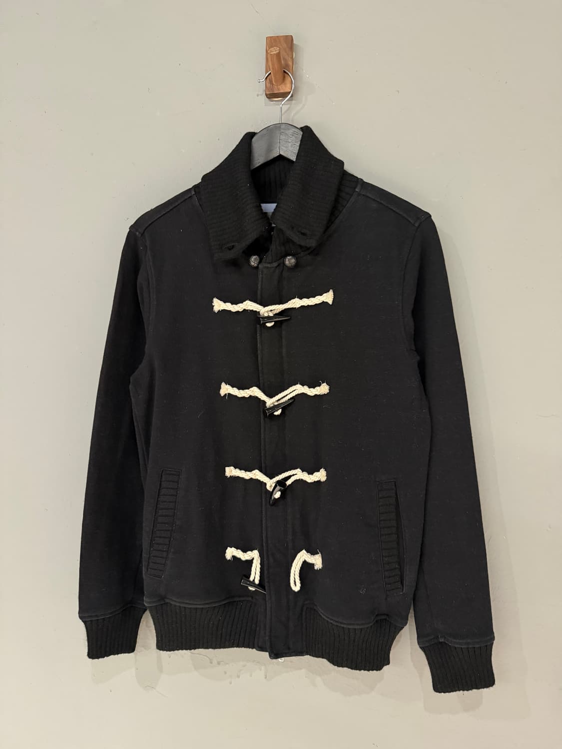 duffle button collar detail 2-way zip-up 상품이미지4