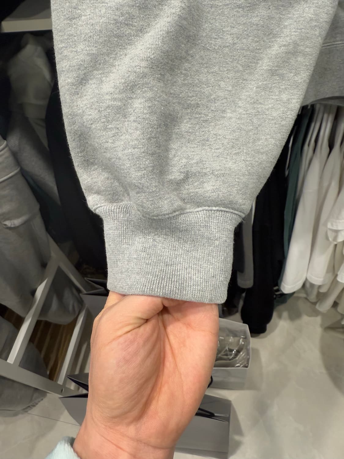 나이키 x 스투시 NRG 플리스 크루넥 다크 그레이 헤더 상품이미지5