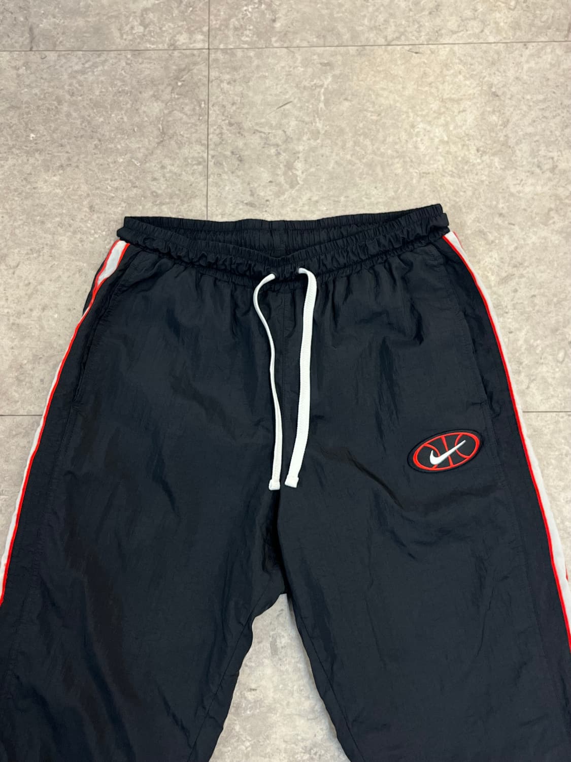 나이키 스우시 사이드 라인 밴딩 조거 팬츠 블랙 L #csz3400 상품이미지4