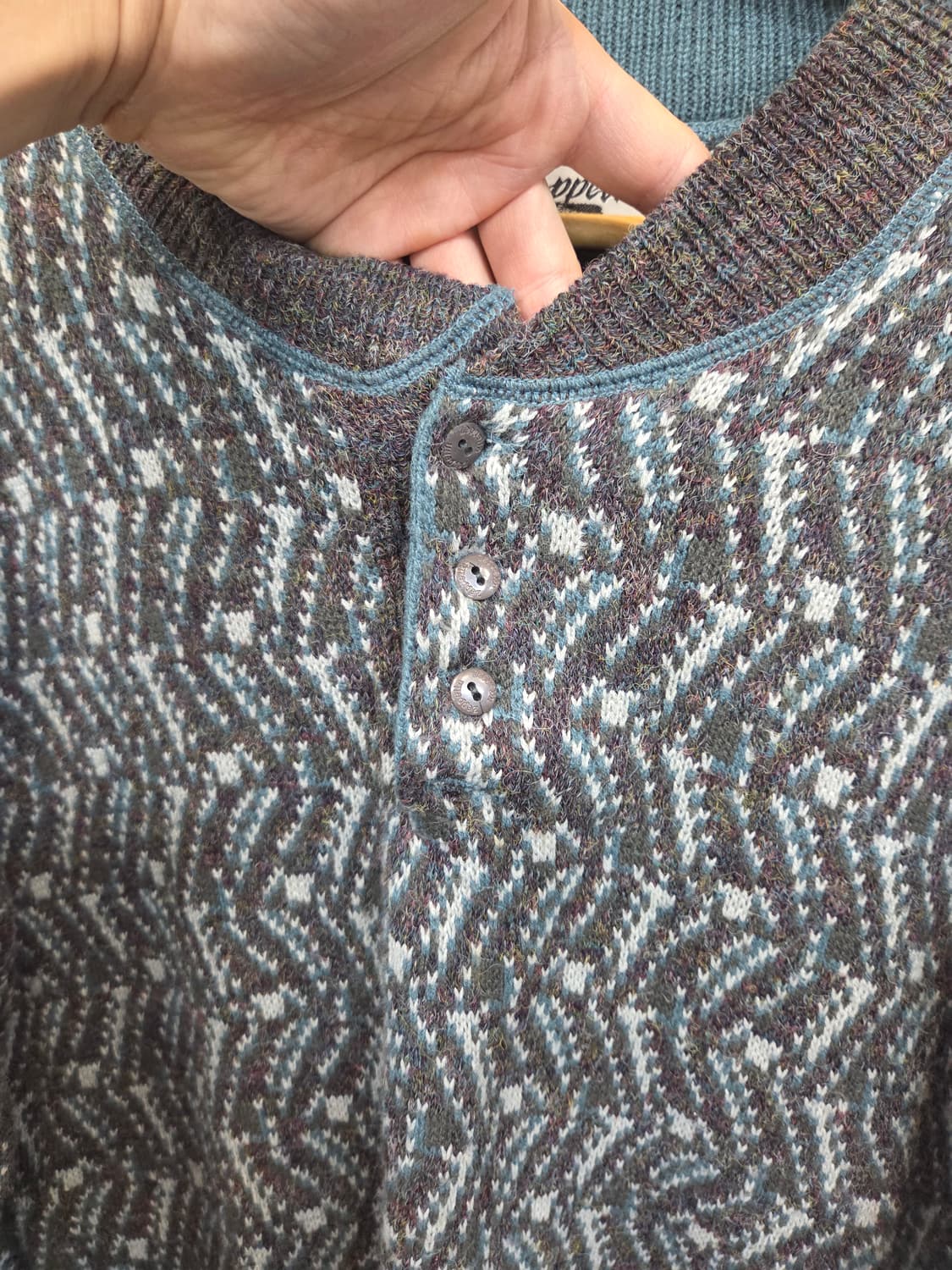 빈티지 zeppelin 90s 헨리넥 니트 xl 상품이미지4