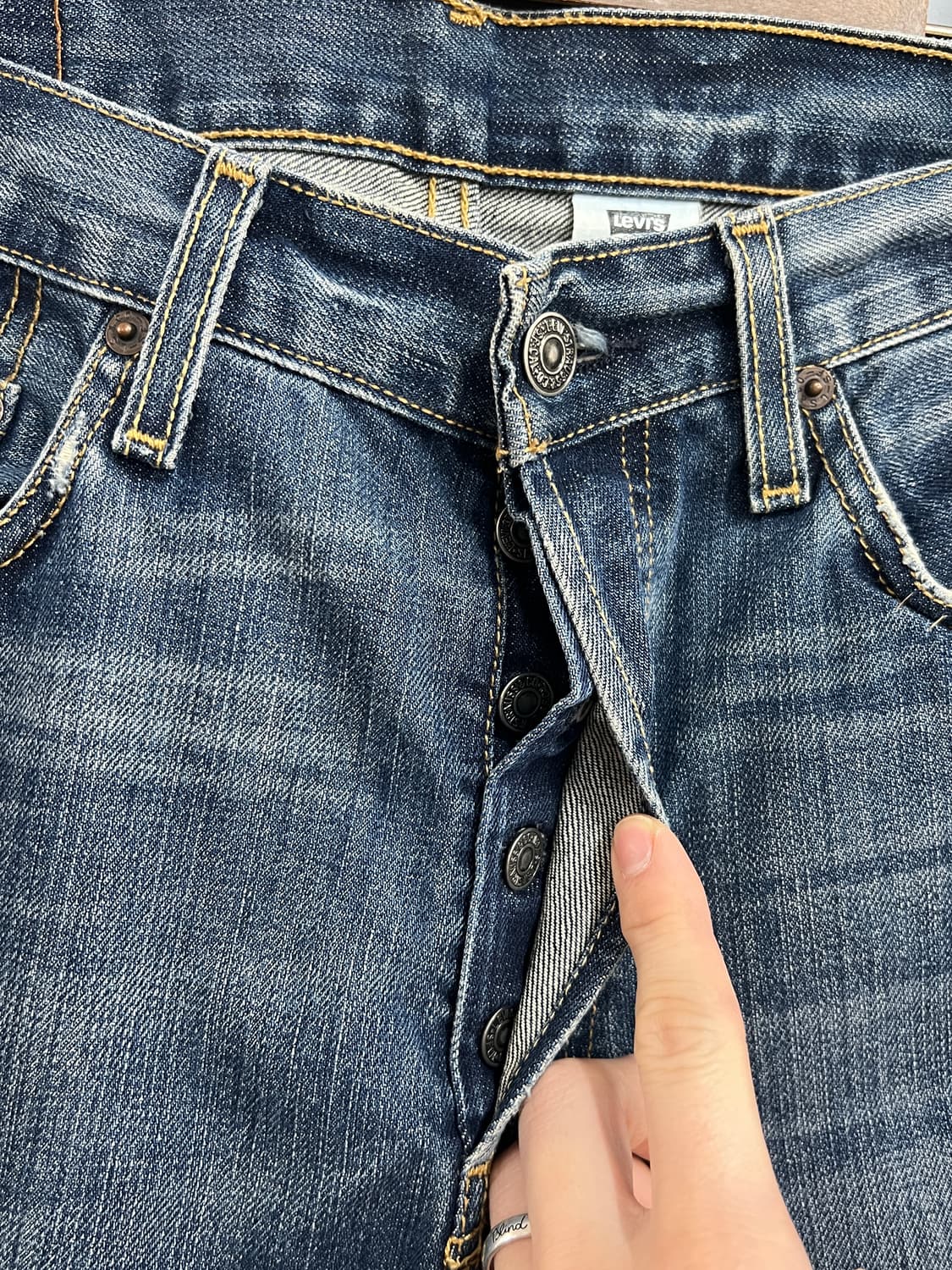 00s Levis 리바이스 501 버튼플라이 스트레이트 데님 팬츠 상품이미지5