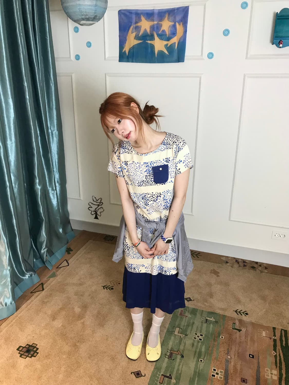 원피스 포켓과  깔맞춤한 스커트까지•• 귀여움 두 배🫐💙 상품이미지1