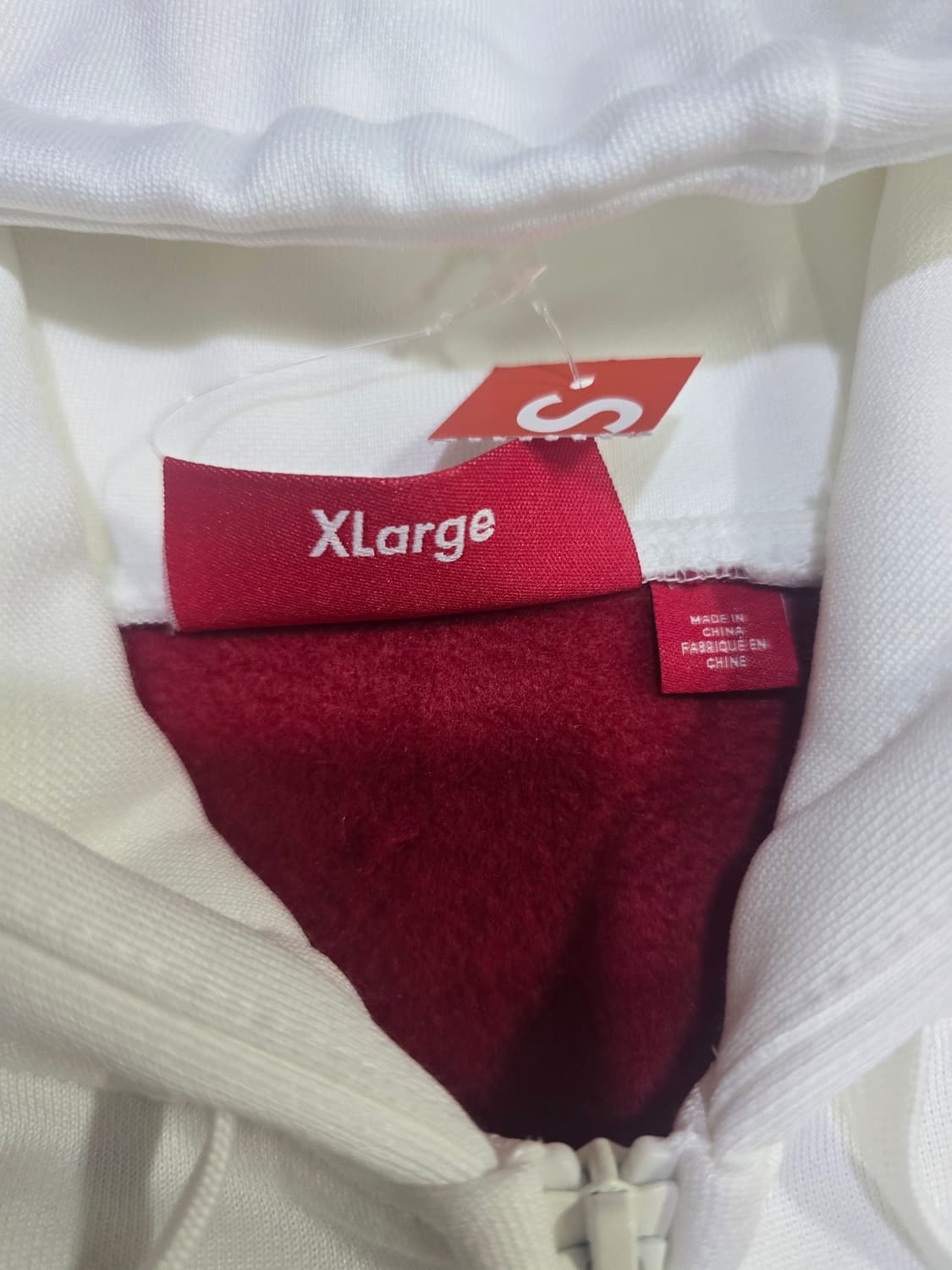 슈프림 풋볼 집업 후드 화이트 XL 상품이미지4