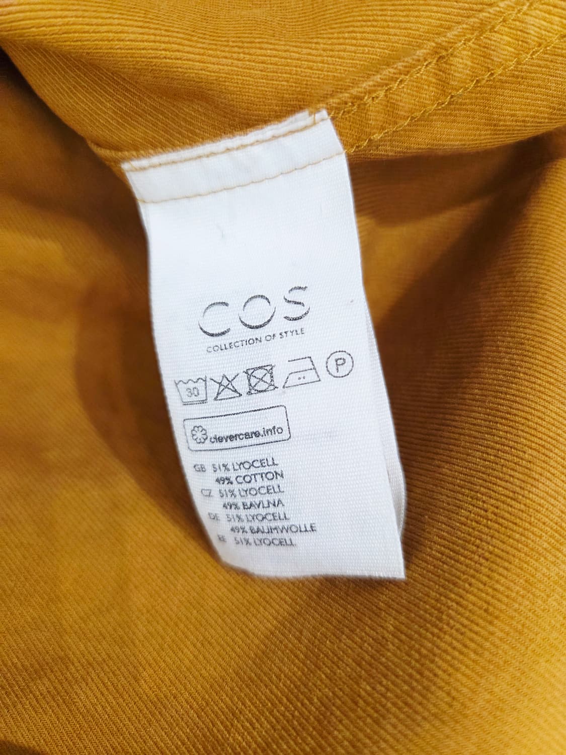 COS. 남자 카멜 톤 포켓 셔츠_S 상품이미지8