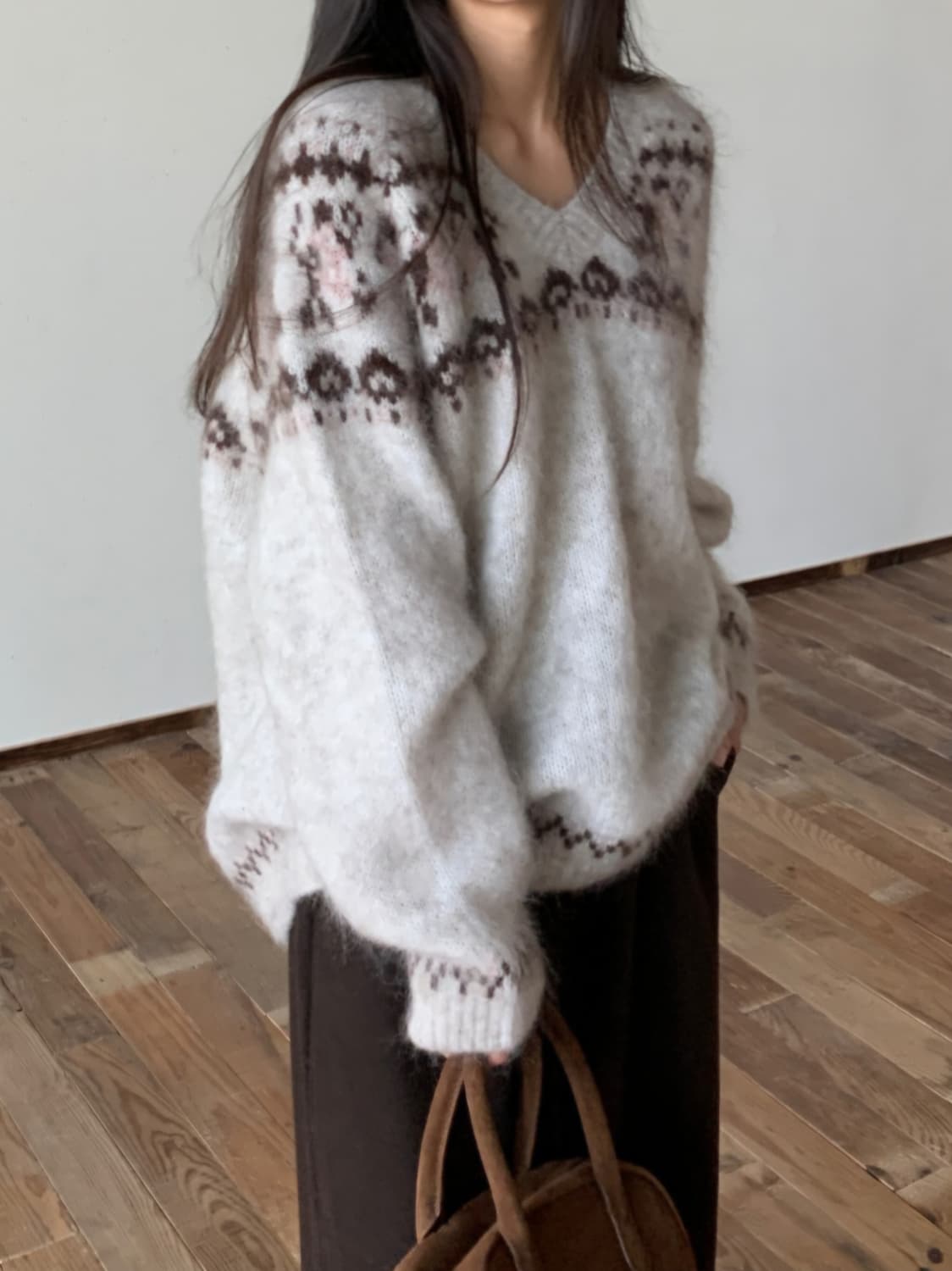 모헤어브이넥니트 상품이미지1