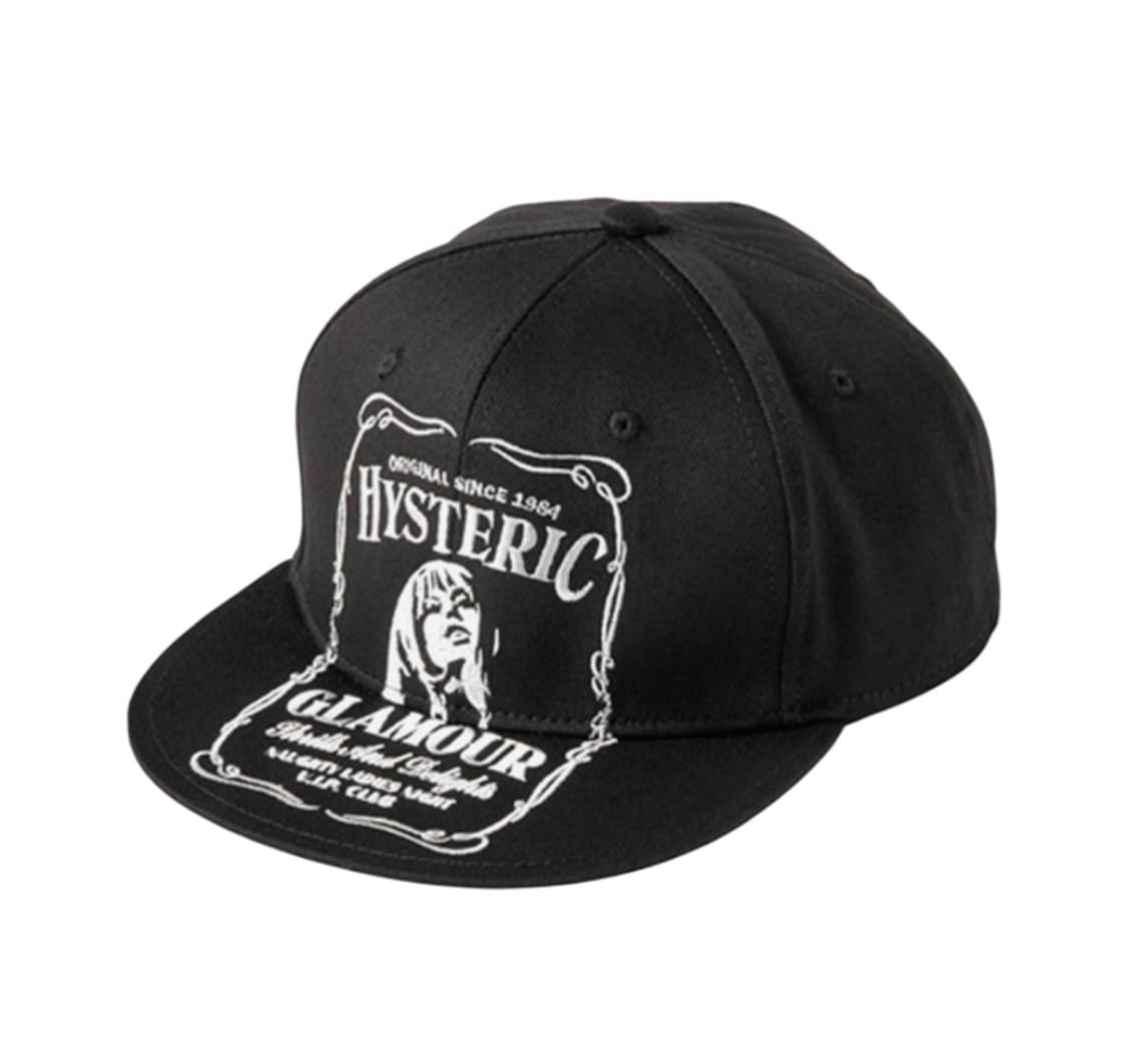 히스테릭 글래머 HYS 위스키 자수 캡 블랙 상품이미지1