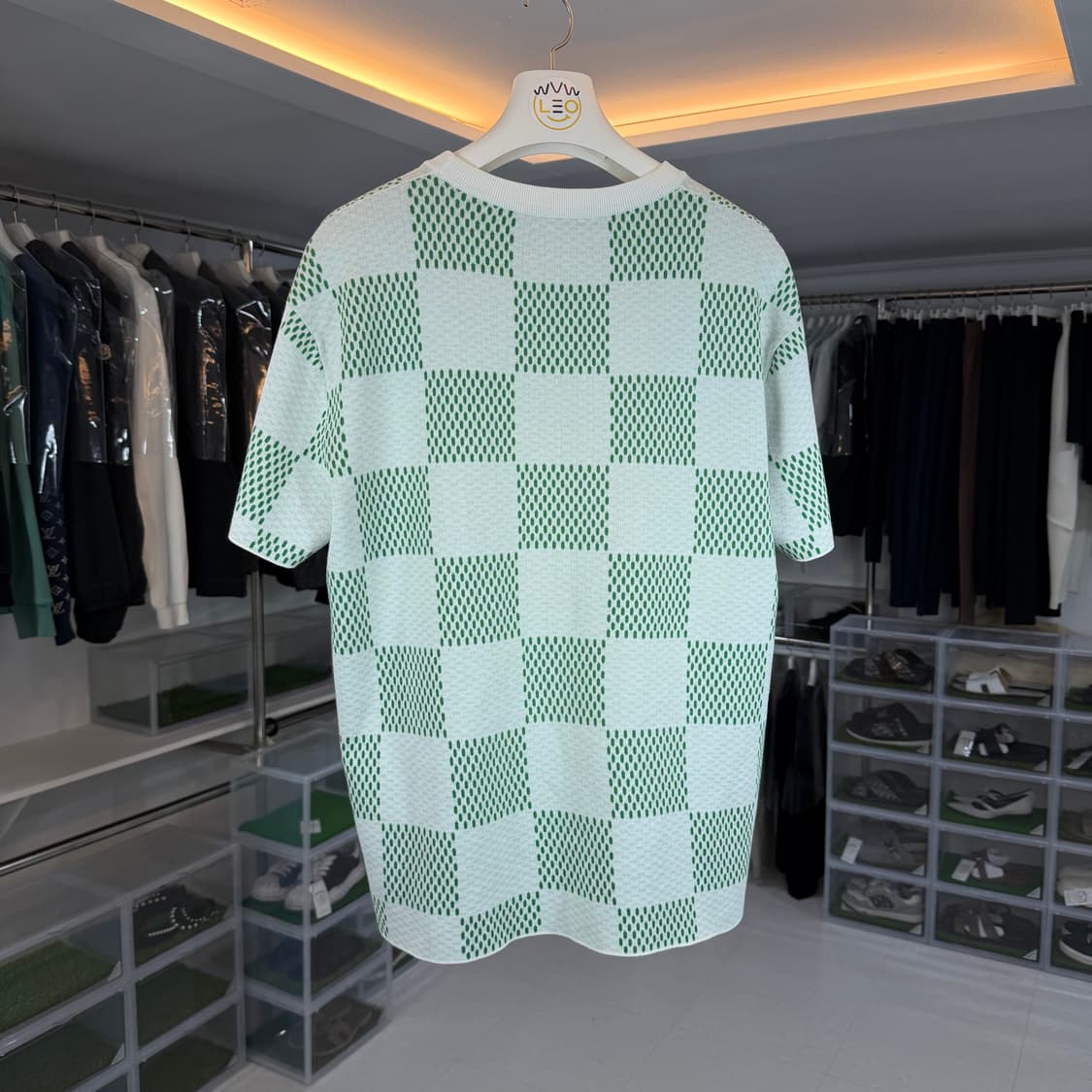 [리오브] 루이비통 X 퍼렐 LV 자이언트 다미에 자카드 니트 반팔 상품이미지2