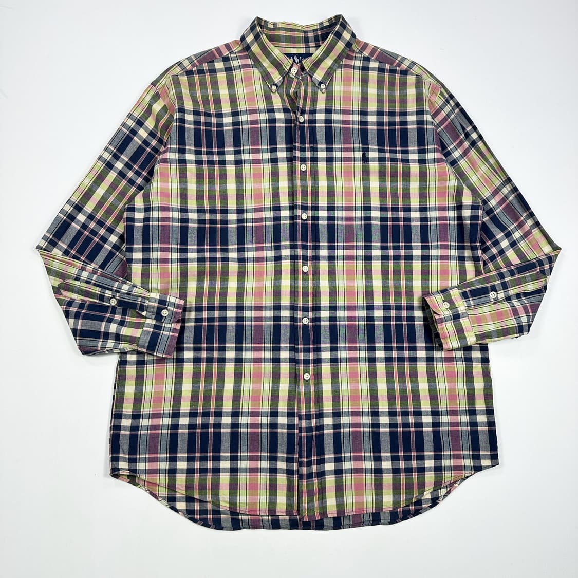 폴로 랄프로렌 클래식 블레이크 코튼 플란넬 체크셔츠 L 상품이미지1