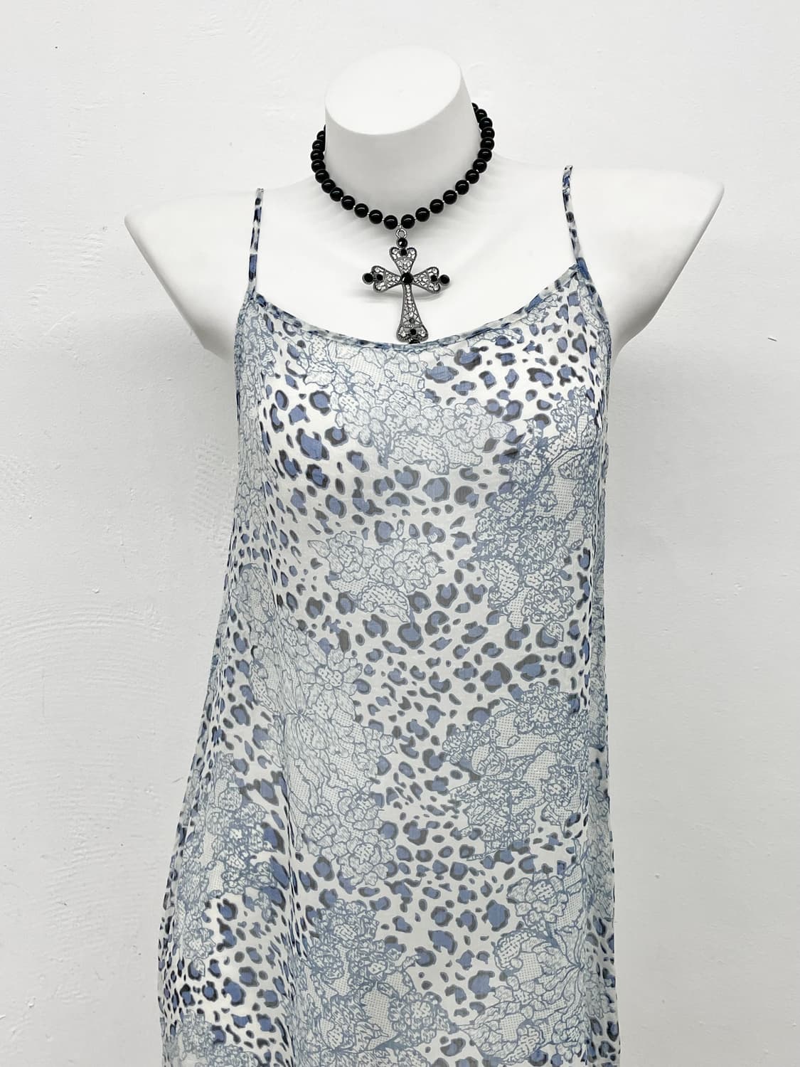 오리엔탈 블루 호피 슬립 상품이미지2