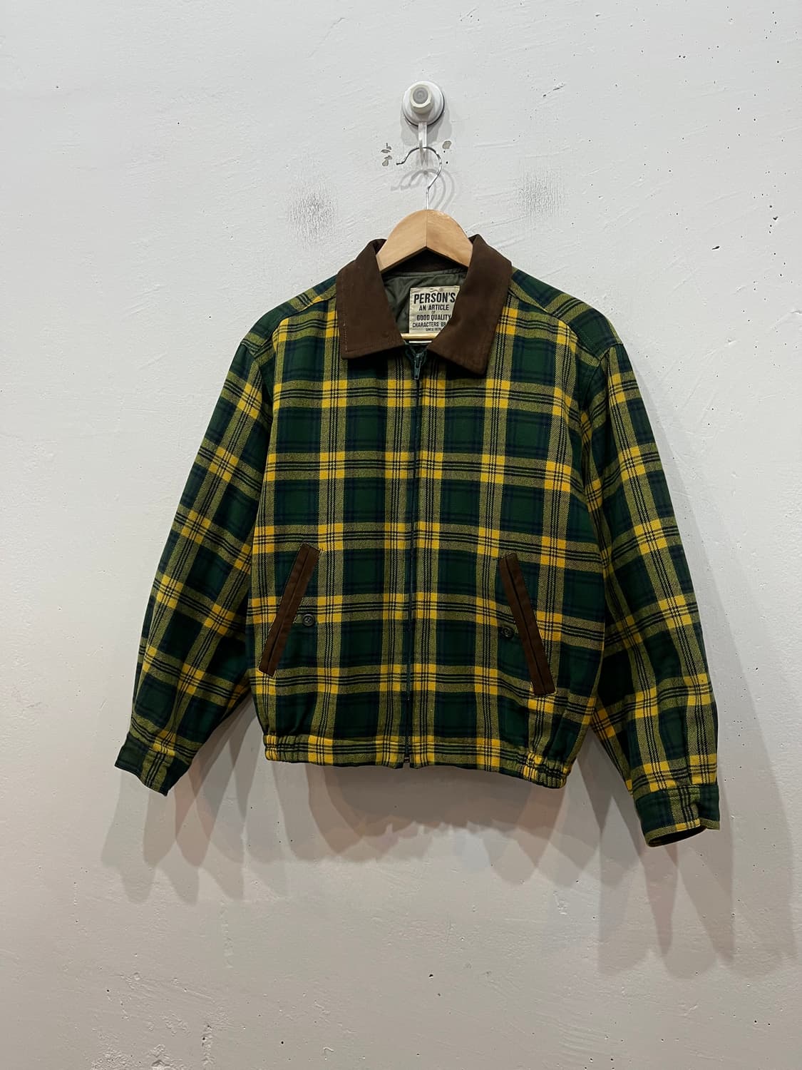 PERSONS 퍼슨스 클래식 체크 울 자켓 Made in JAPAN  상품이미지1