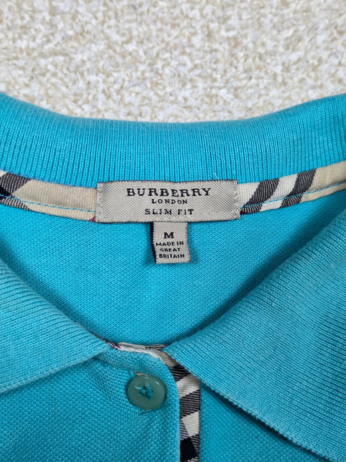 [버버리] 런던 슬림핏 기사 자수 피케 반팔 폴로 셔츠 | S00133 상품이미지3