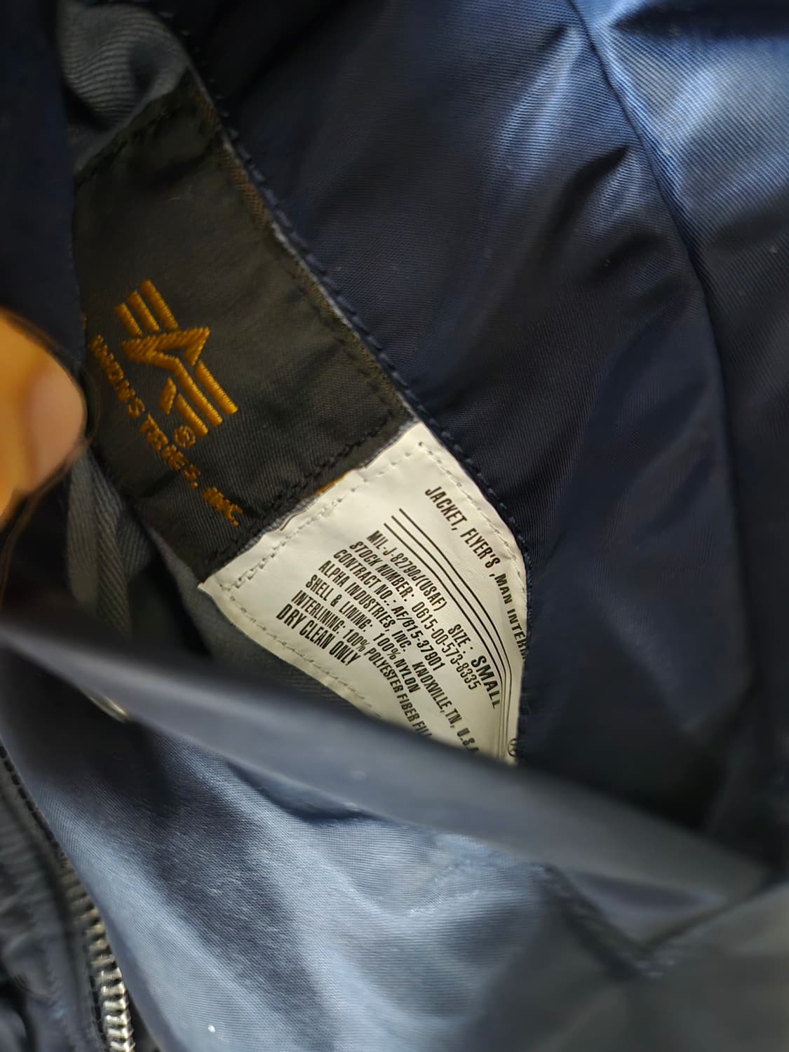 알파인더스트리 USA 성조기 나사 ma-1 플라이트 자켓 S 항공점퍼 상품이미지8