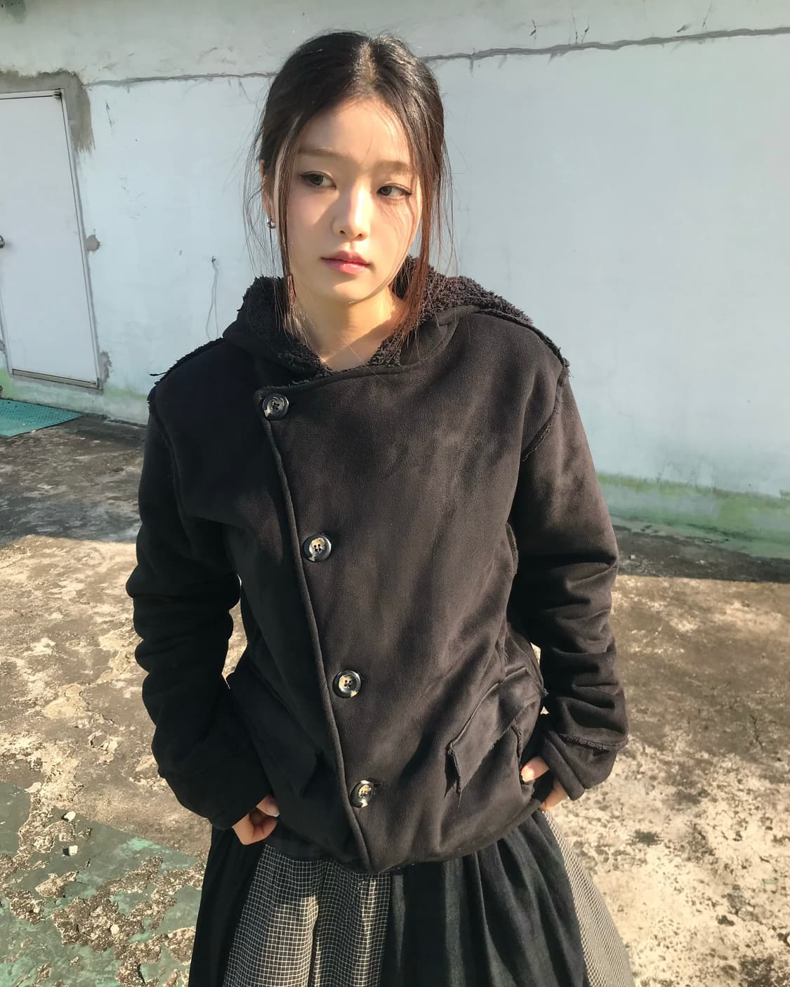 JUNGLE STORM 언발 버튼 후드 자켓 상품이미지1