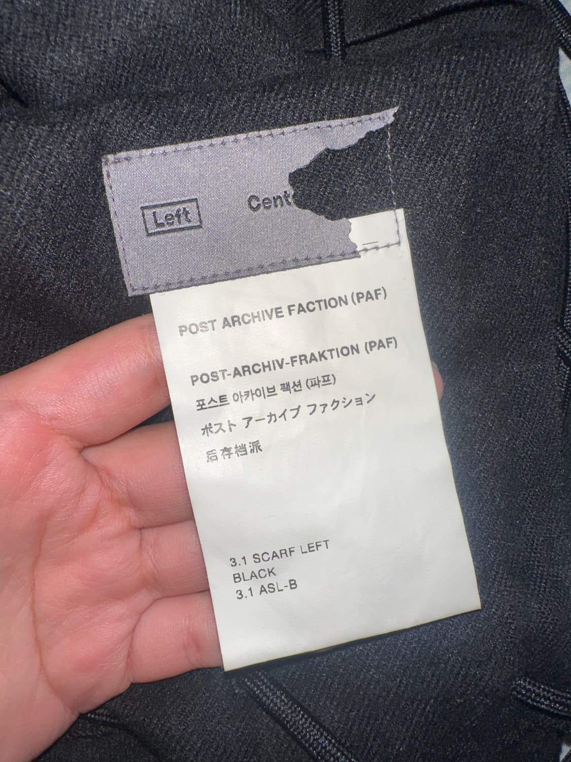 포스트 아카이브 팩션 3.1 scarf left (3.1 스카프 레프트) 상품이미지3