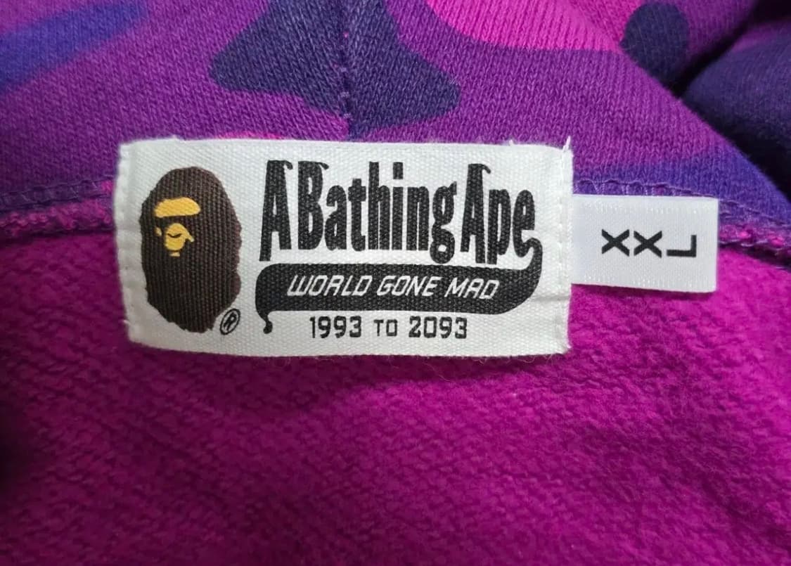 베이프 후드집업 보라 2xl 상품이미지2