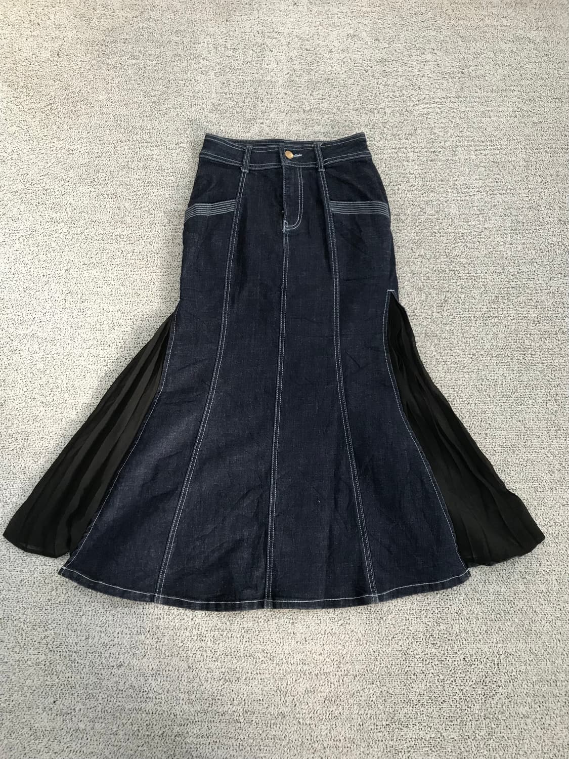 머메이드 데님 롱 스커트 상품이미지4