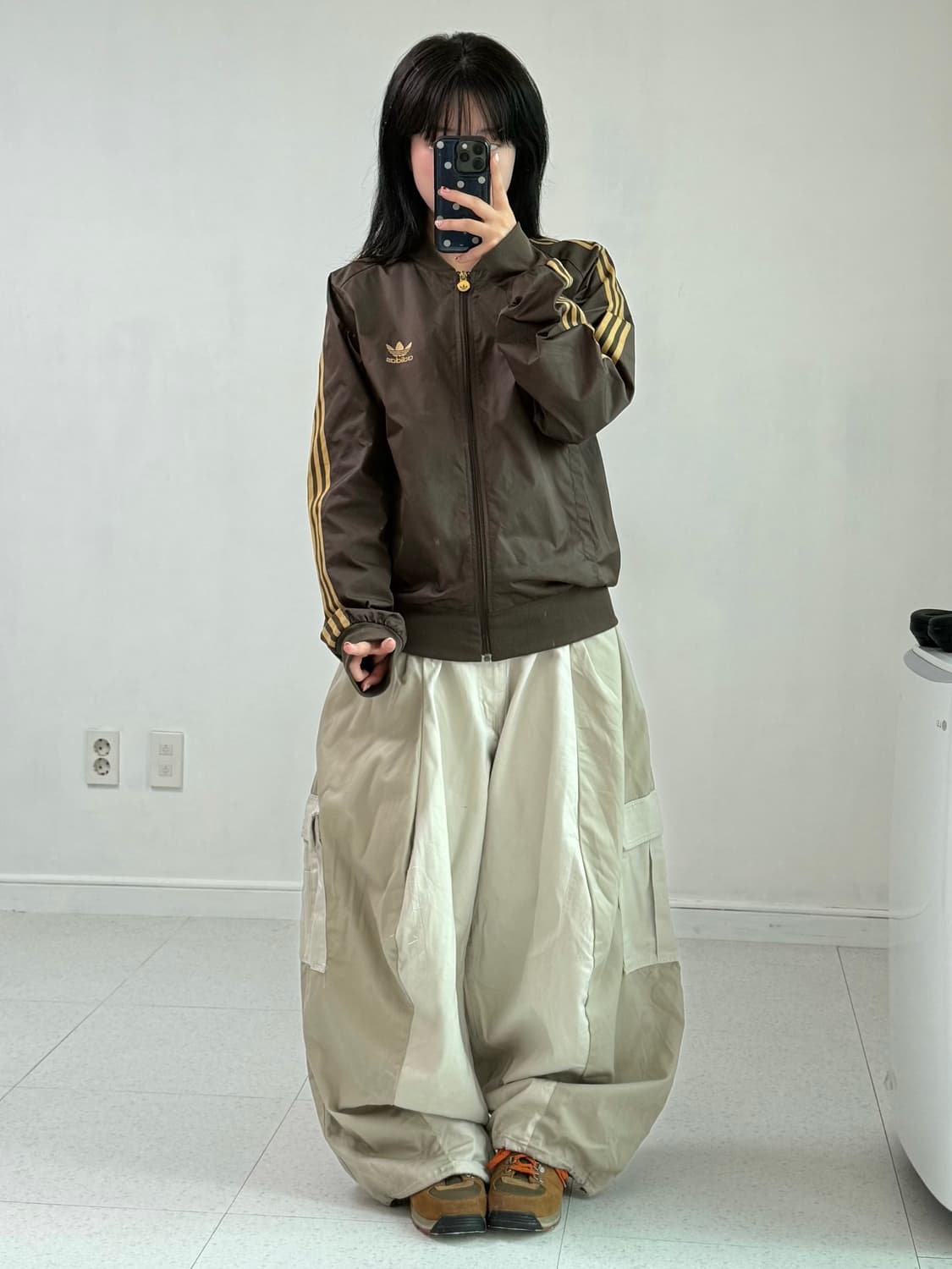 아디다스 올드스쿨 브라운 바람막이 상품이미지5