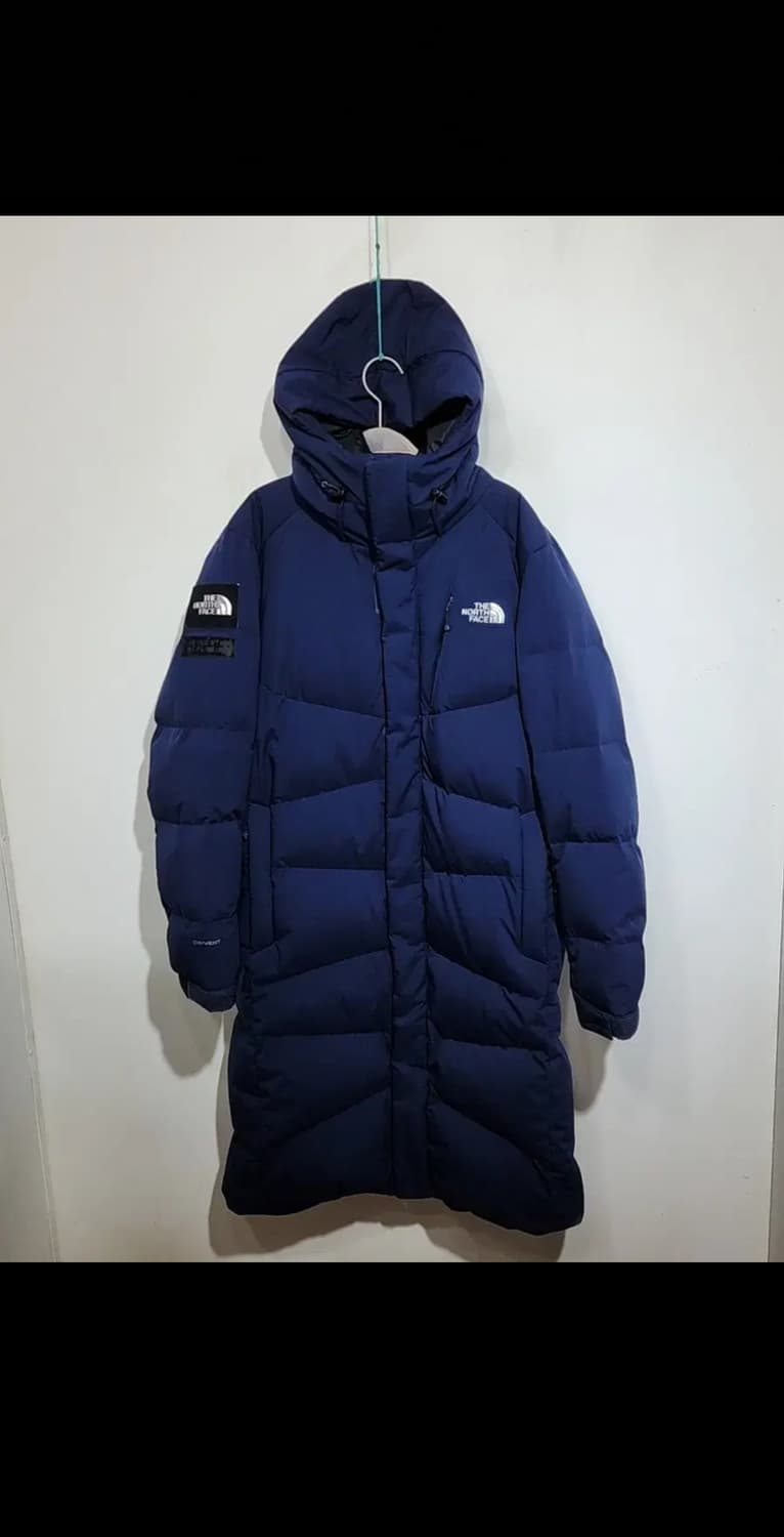 (L) 노스페이스 거위털 롱패딩 다운코트 네이비 구스다운 패딩코트  상품이미지1