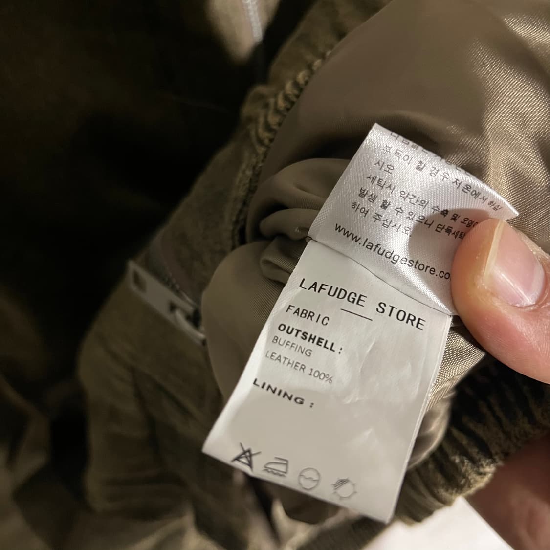 lafudgestore . 버핑레더 봄버자켓 상품이미지5