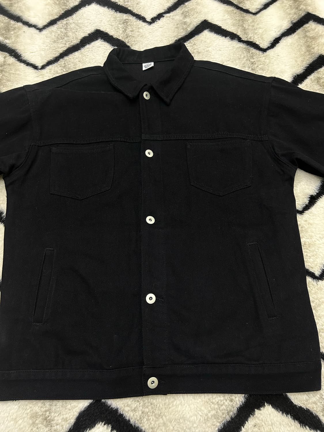 [L]파르티멘토 투포켓 데님 트러커 자켓/블랙 상품이미지3