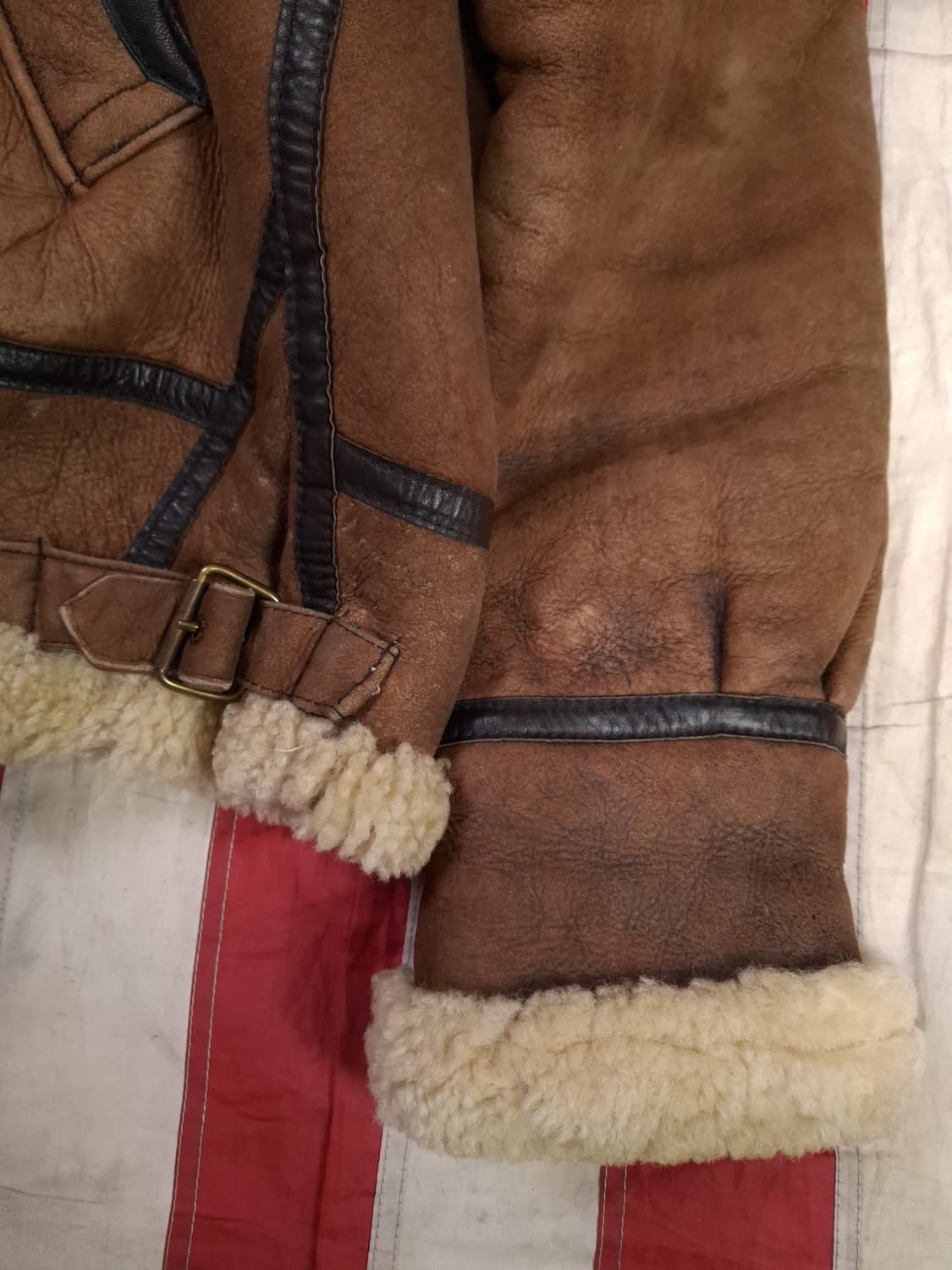 미공군 B-3 TYPE 천연가죽 항공 폭격기 무스탕 상품이미지6