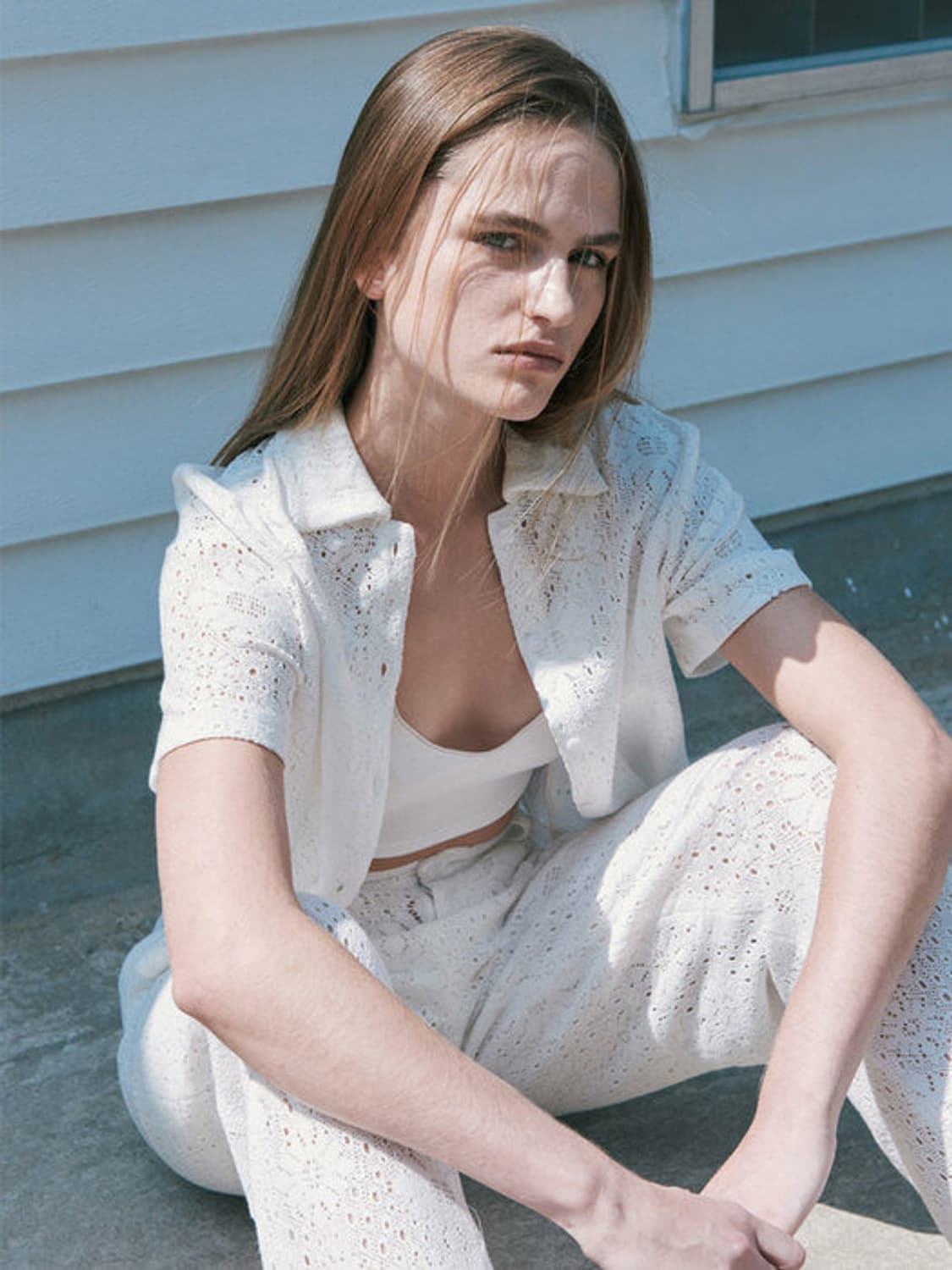 Lace Set Up Shirts (Ivory) 상품이미지1